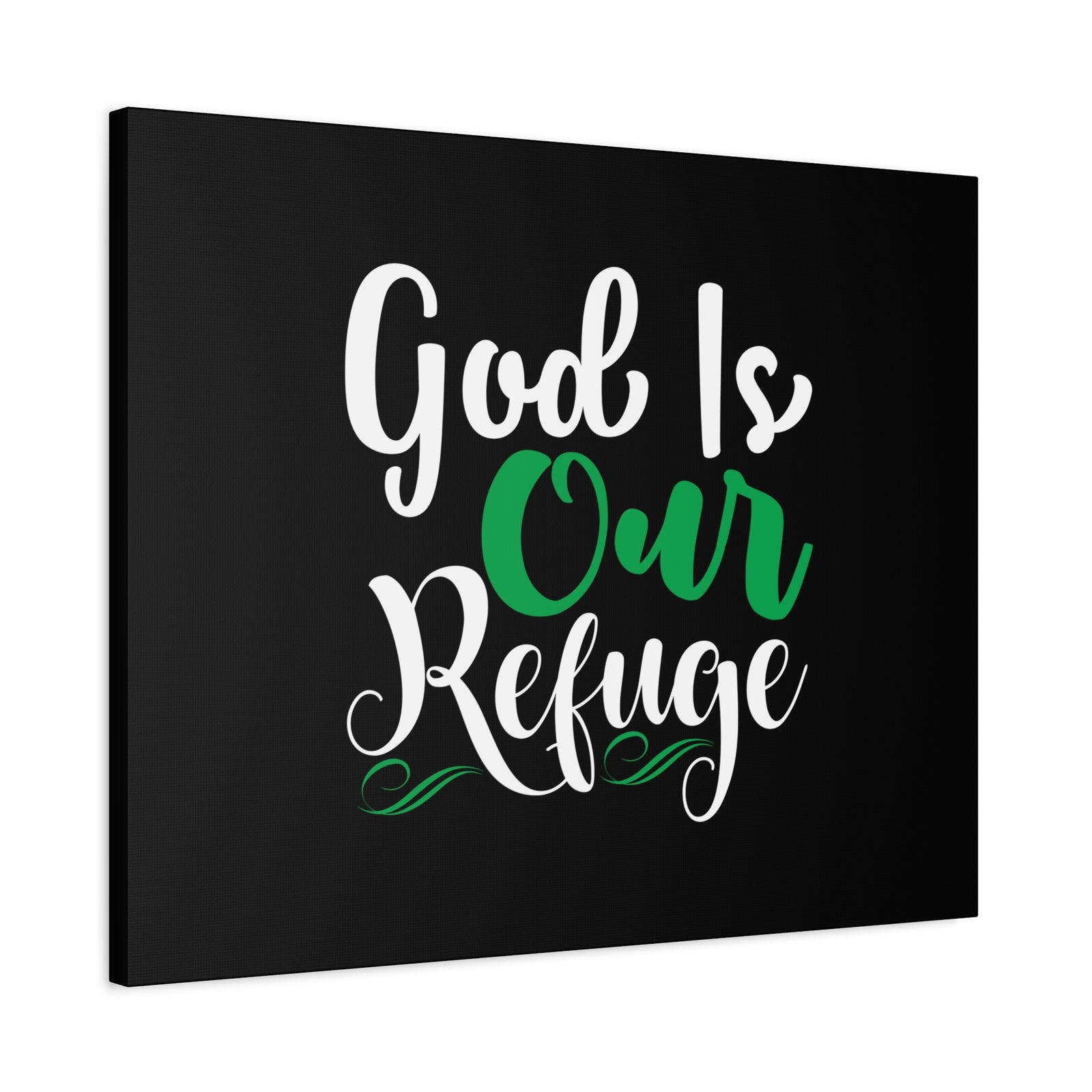 Scripture Canvas God Is Our Refuge Psalm 46:1 Christian Wall Art Bible Verse Print Ready to Hang-Express Your Love Gifts