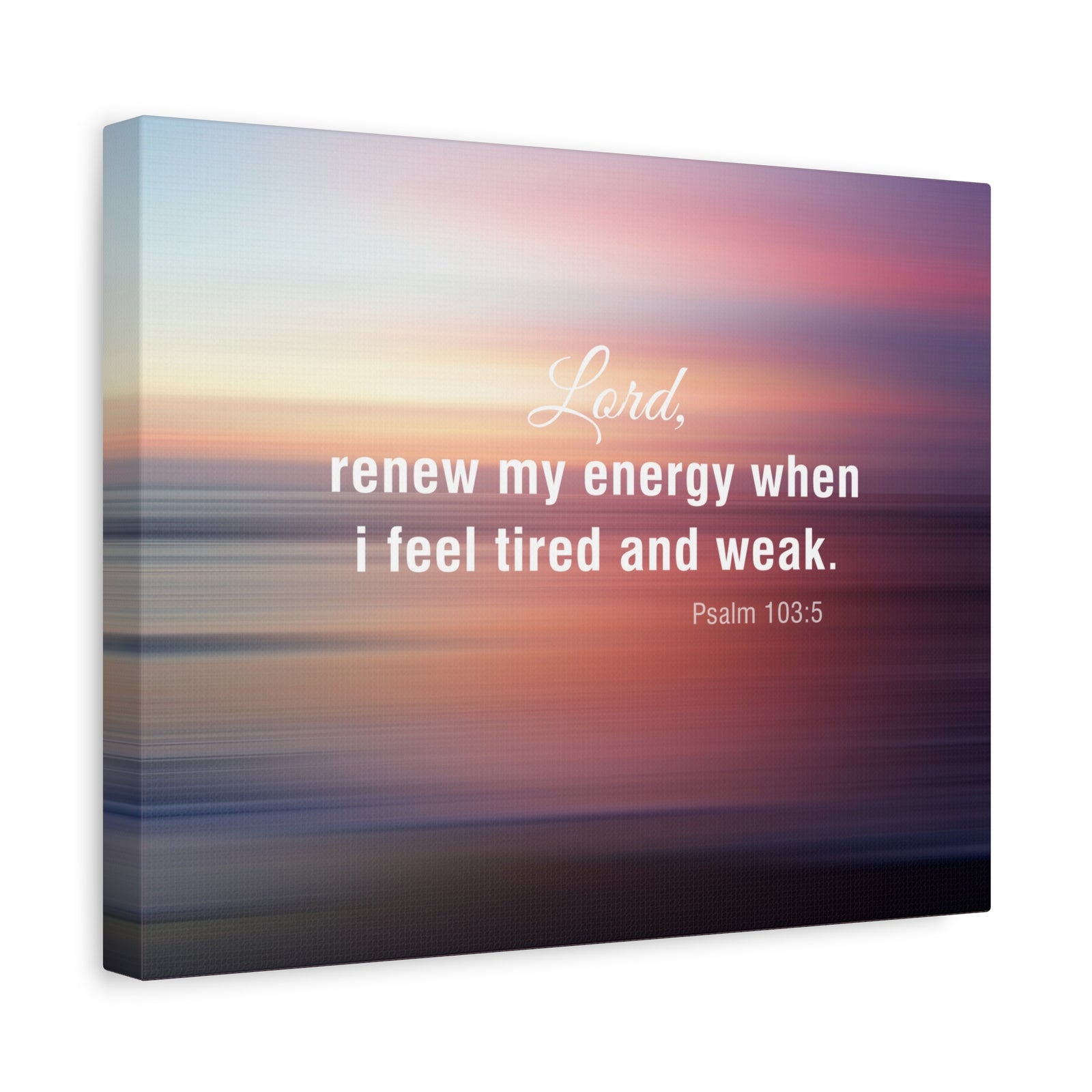 Scripture Canvas Renew My Energy Psalm 103:5 Christian Wall Art Bible Verse Print Ready to Hang-Express Your Love Gifts