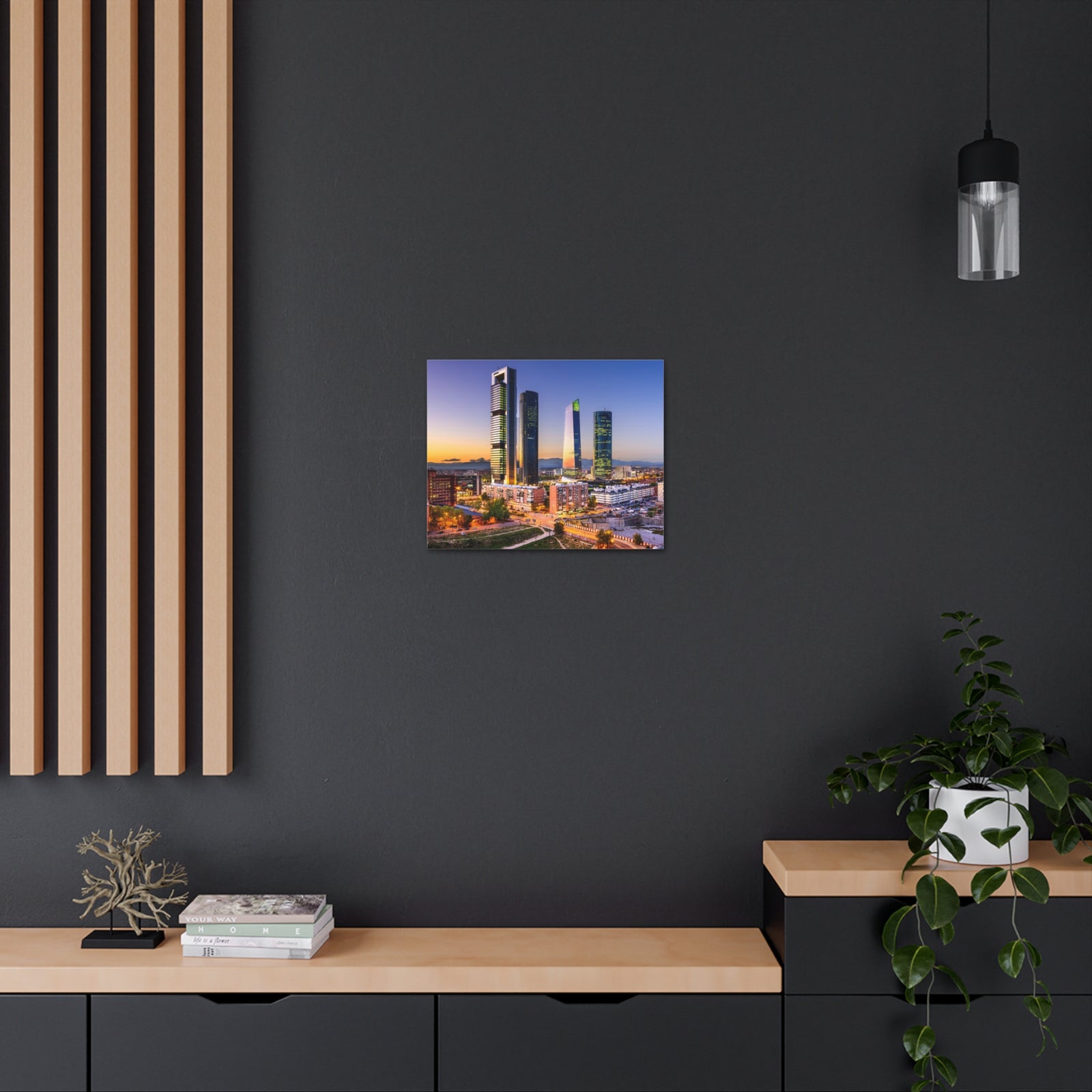 Madrid Night Skyline Canvas Artwork High-Quality Breathtaking Stunning Cityscape for Home Decor Ready to Hang-Express Your Love Gifts