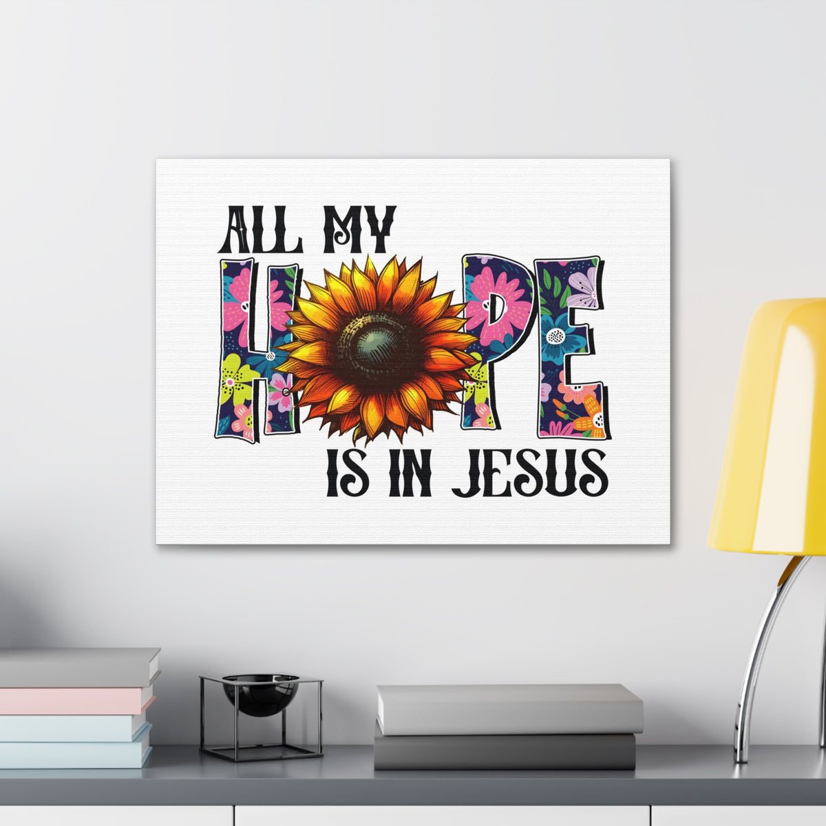 Scripture Walls My Hope is Jesus Bible Verse Canvas Christian Wall Art Ready to Hang Unframed-Express Your Love Gifts