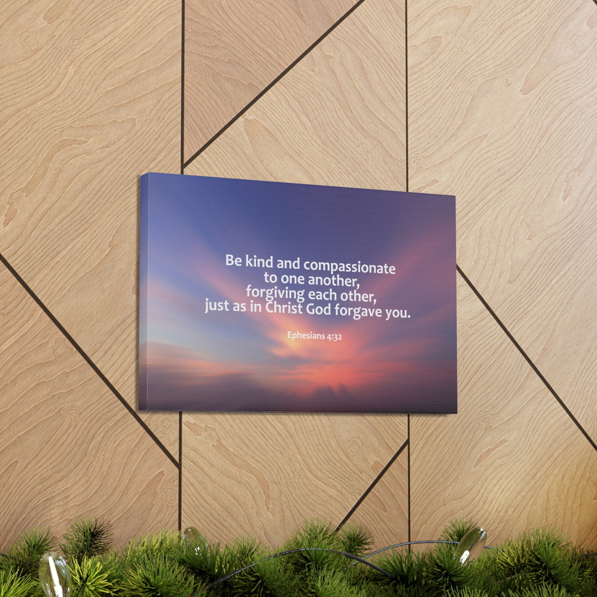 Scripture Canvas Kind and Compassionate Ephesians 4:32 Christian Wall Art Bible Verse Print Ready to Hang-Express Your Love Gifts