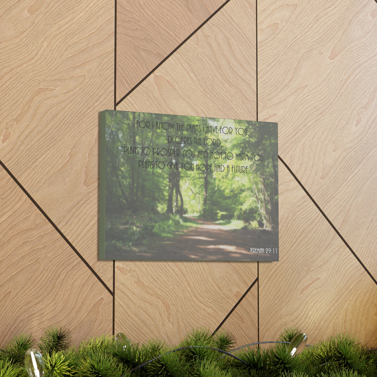 Scripture Canvas To Prosper Jeremiah 29:11 Christian Wall Art Bible Verse Print Ready to Hang-Express Your Love Gifts