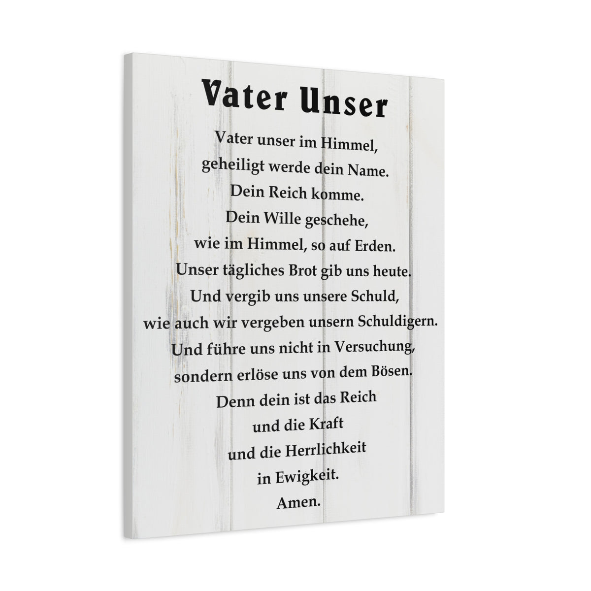 Scripture Walls Lord's Prayer Vater Unser German Wood Bible Verse Canvas Christian Wall Art Ready to Hang Unframed-Express Your Love Gifts