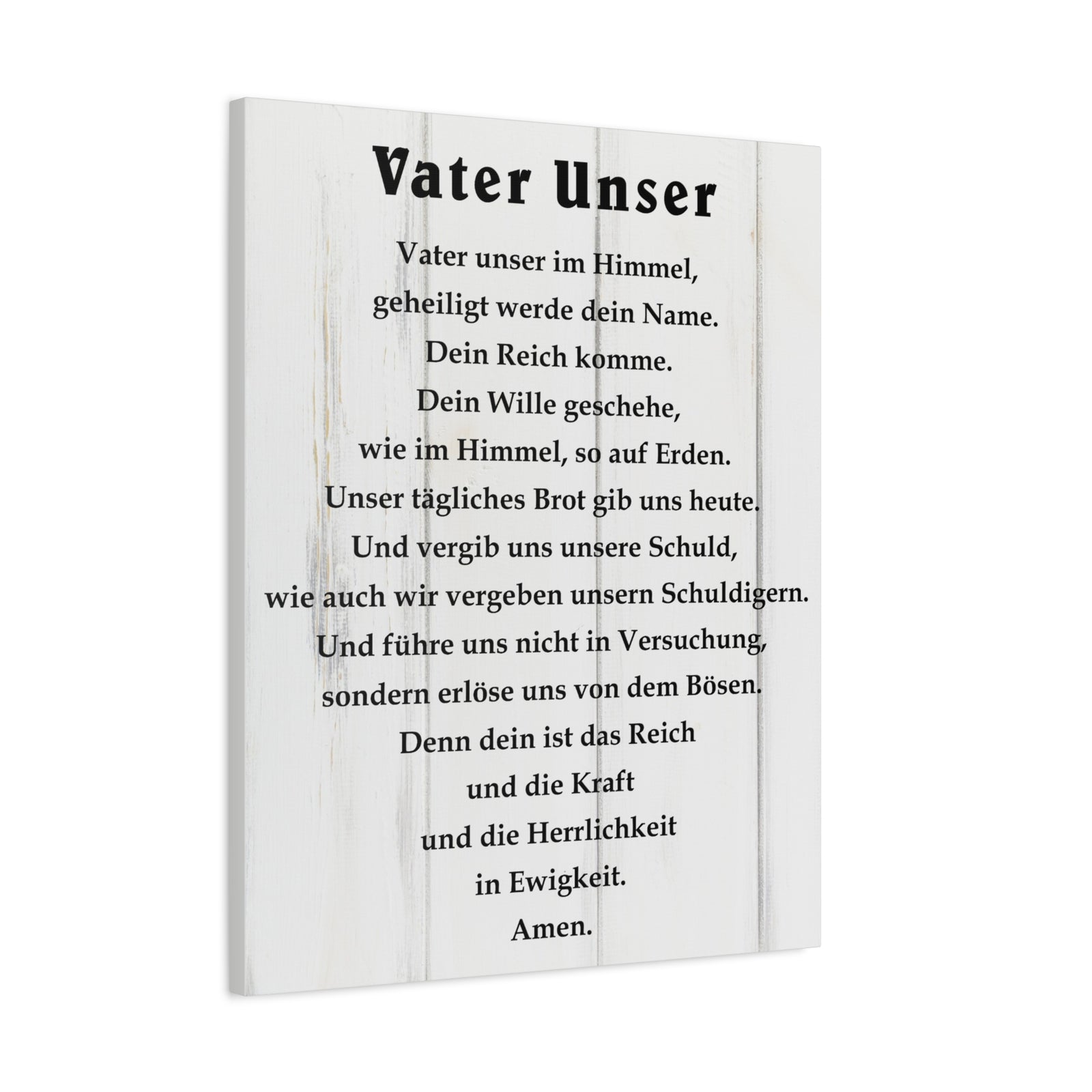 Scripture Walls Lord's Prayer Vater Unser German Wood Bible Verse Canvas Christian Wall Art Ready to Hang Unframed-Express Your Love Gifts