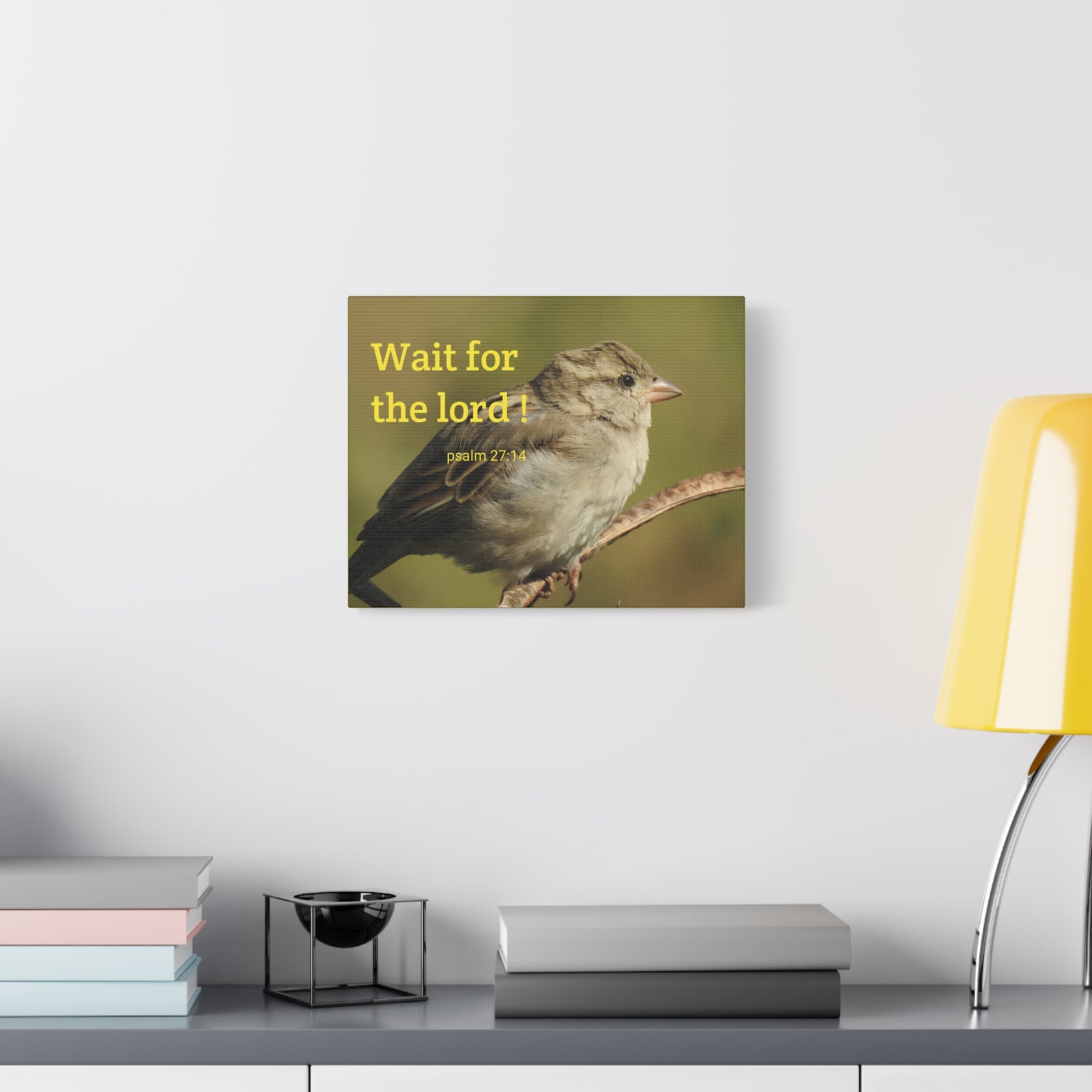 Scripture Walls Wait For The Lord Psalm 27:14 Bible Verse Canvas Christian Wall Art Ready to Hang-Express Your Love Gifts