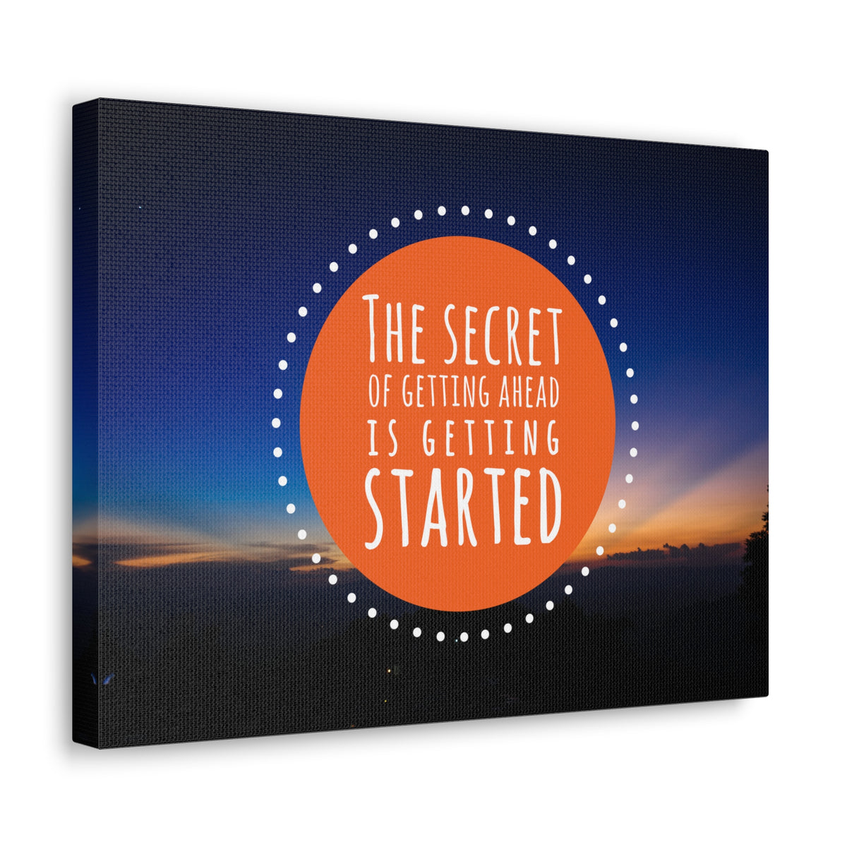 Inspirational Wall Art Secret Of Getting Ahead Motivation Wall Decor for Home Office Gym Inspiring Success Quote Print Ready to Hang-Express Your Love Gifts