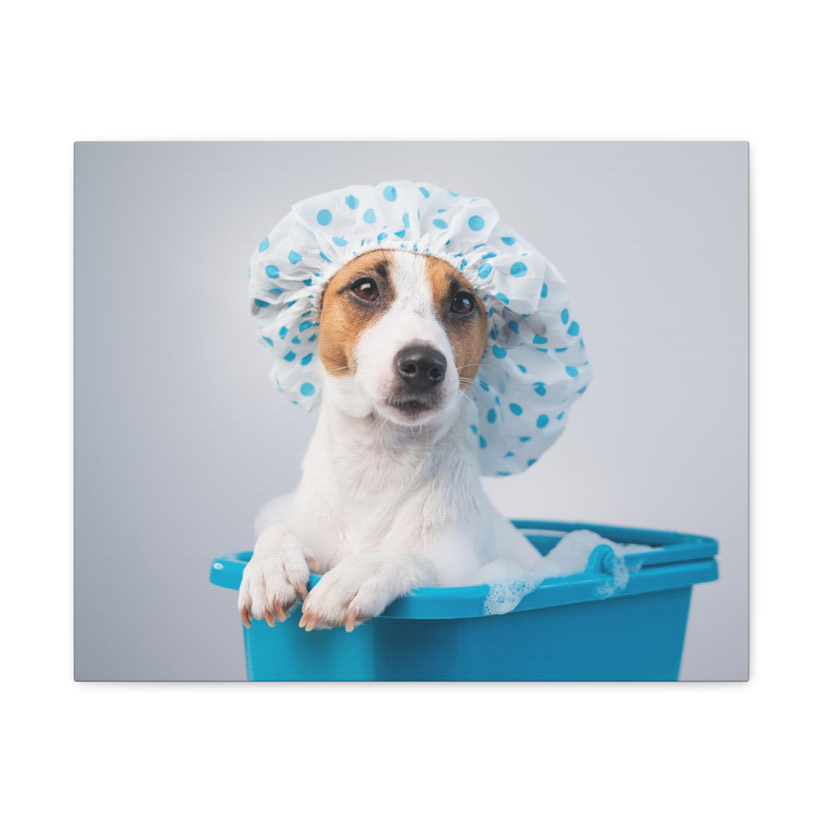 Cute Russel Terrier Bath Canvas Wall Art for Home Decor Ready-to-Hang-Express Your Love Gifts
