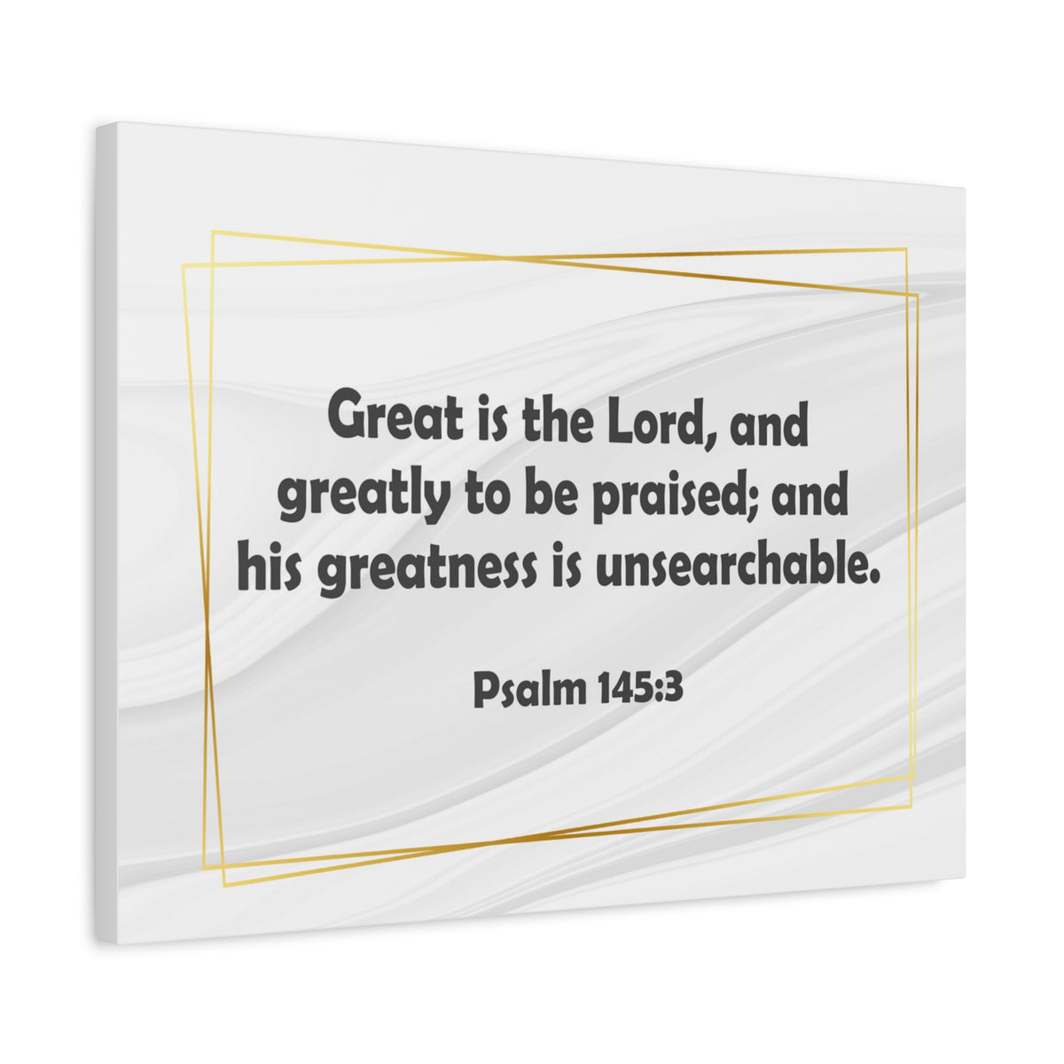 Bible Verse Canvas Great is the Lord Psalm 145:3 Christian Home Décor Wall Art Scripture Ready to Hang Faith Print-Express Your Love Gifts