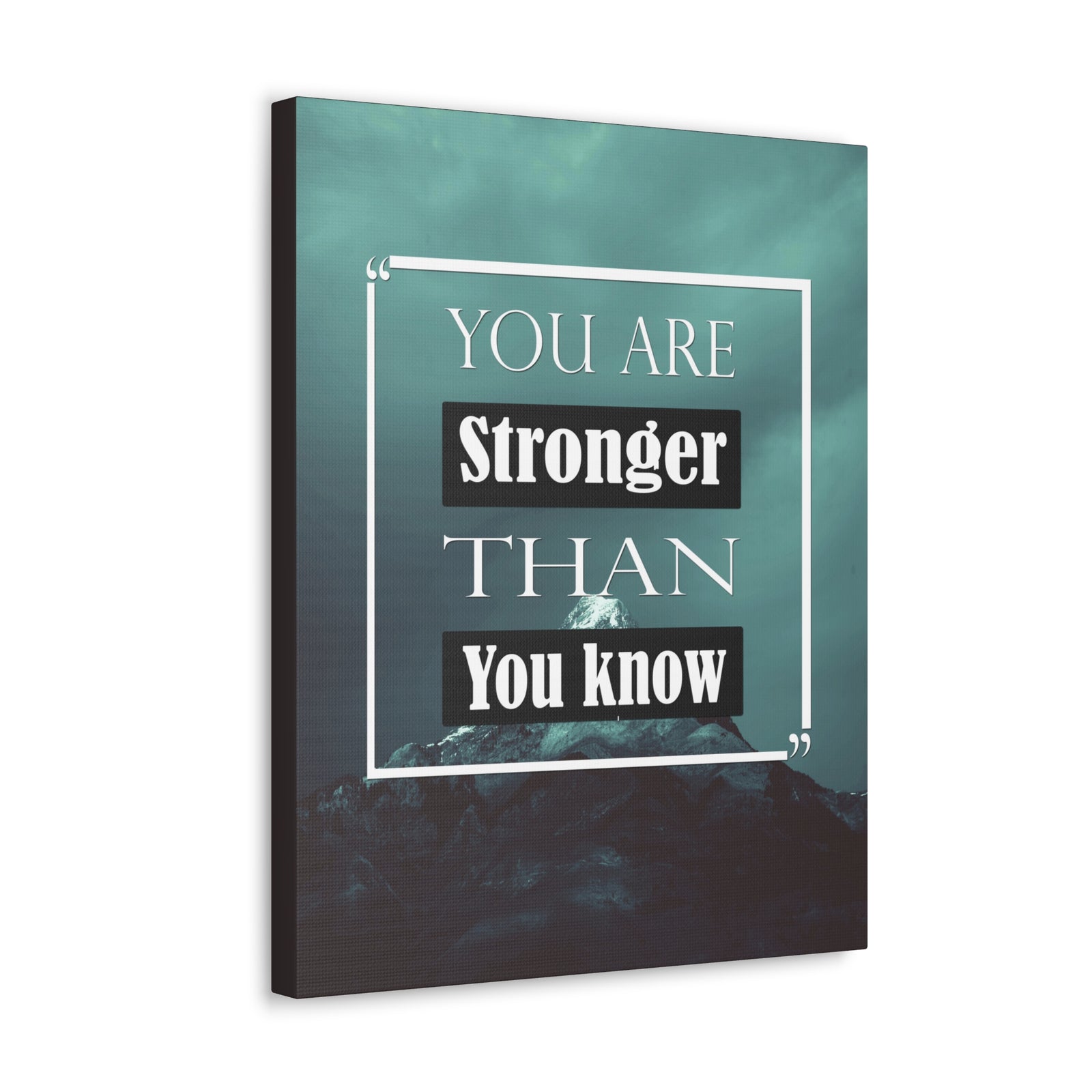 Inspirational Quote Canvas You Are Stronger Than You Know Motivational Print Ready to Hang Artwork-Express Your Love Gifts