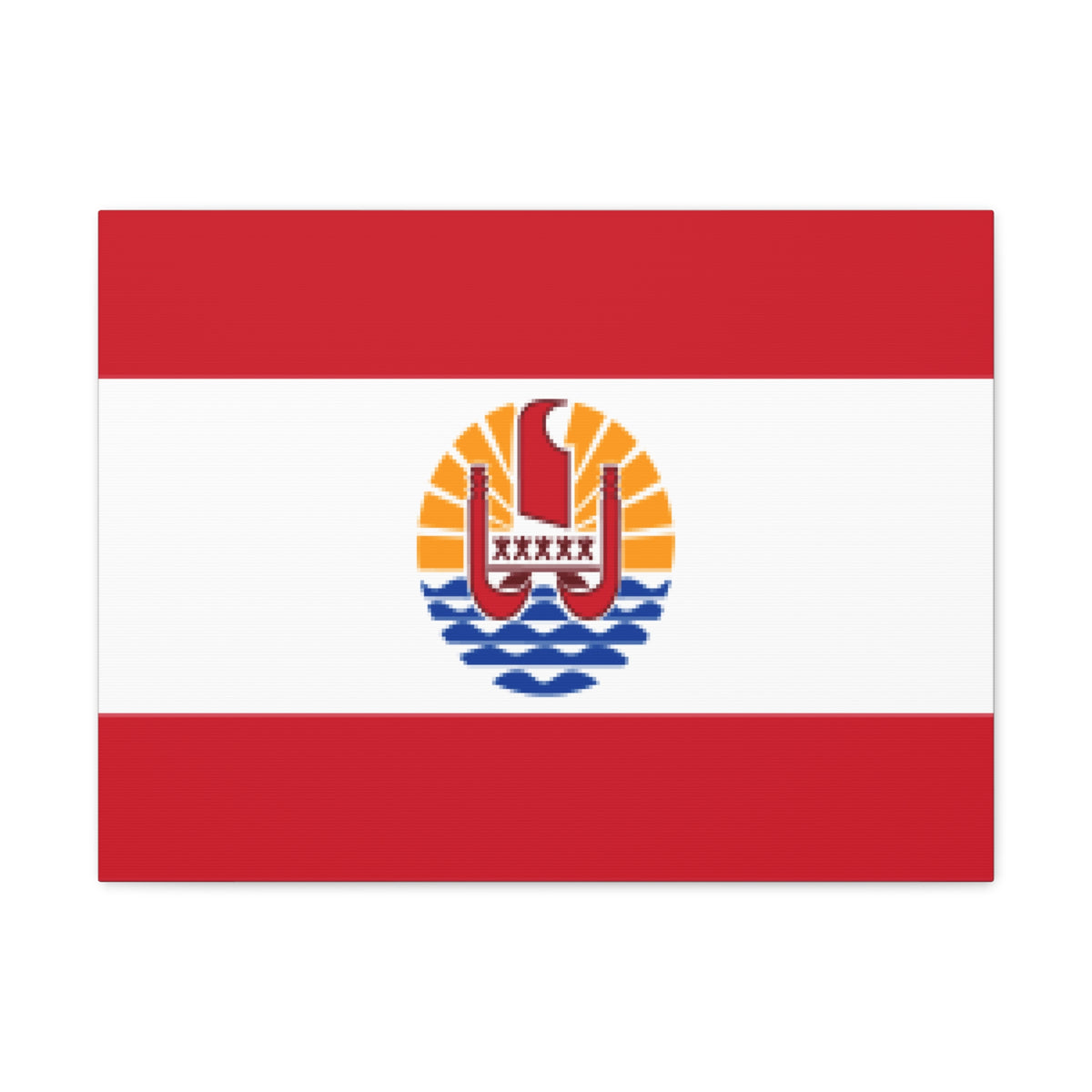 French Polynesia Country Flag Canvas Vibrant Wall Art Unframed Home Decor-Express Your Love Gifts