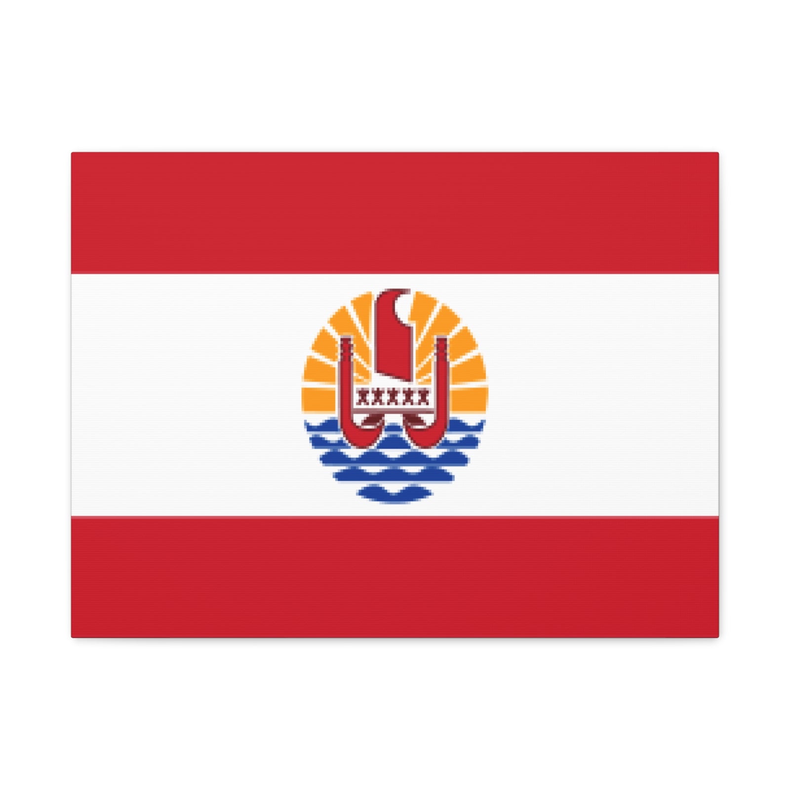 French Polynesia Country Flag Canvas Vibrant Wall Art Unframed Home Decor-Express Your Love Gifts