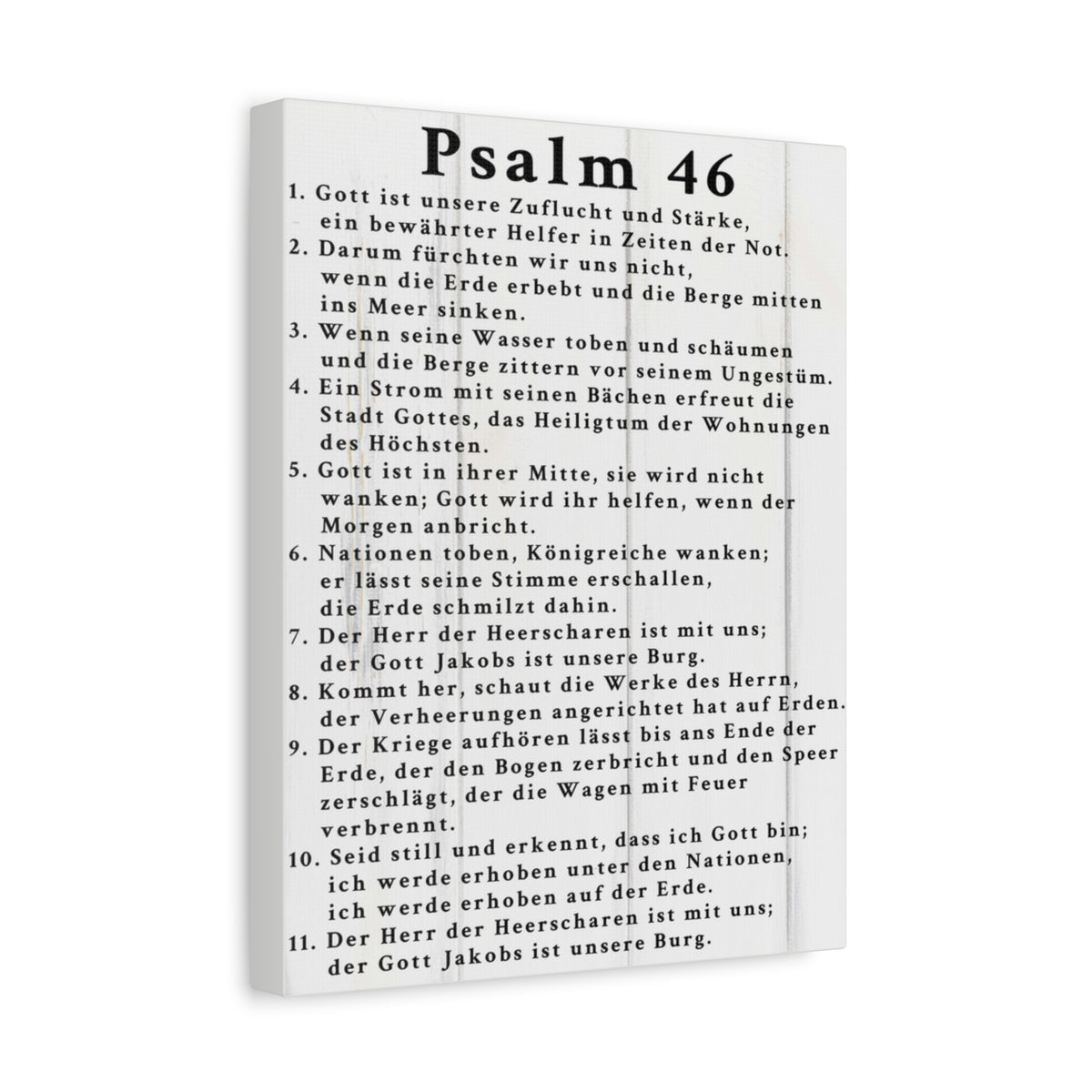 Scripture Walls Psalm 46 German White Bible Verse Canvas Christian Wall Art Ready to Hang Unframed-Express Your Love Gifts