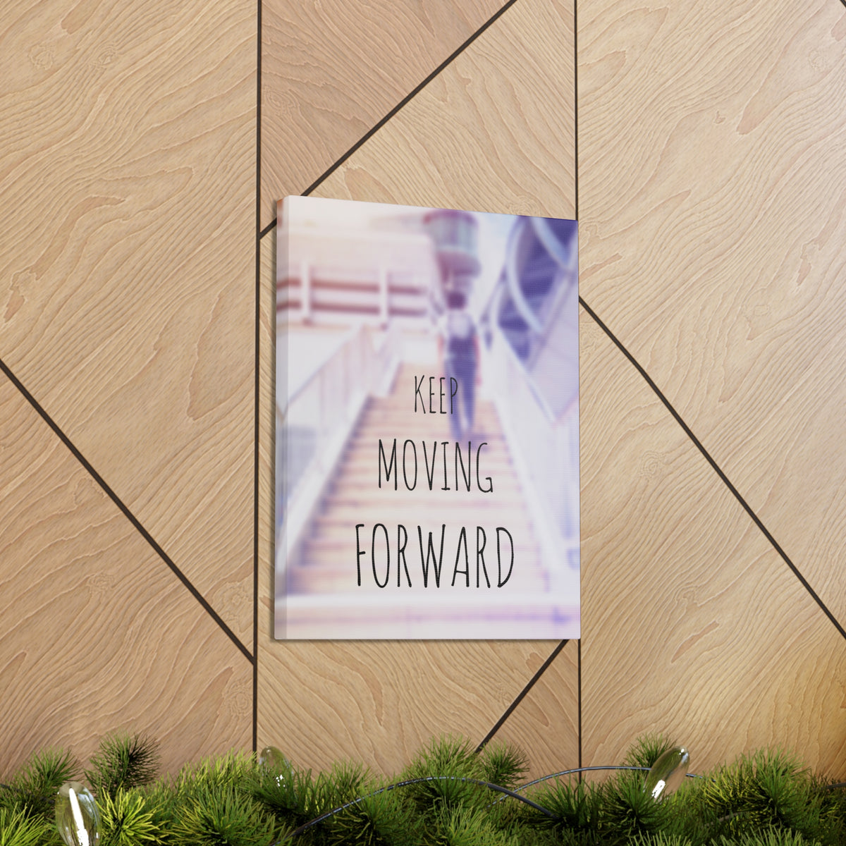 Inspirational Quote Canvas Keep Moving Forward Motivational Print Ready to Hang Artwork-Express Your Love Gifts