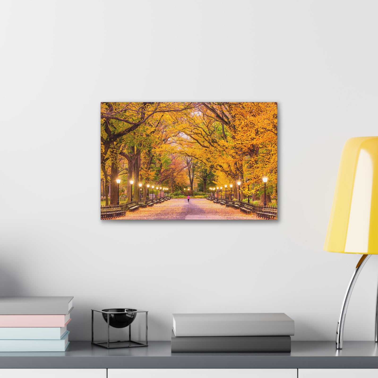 Orange Tree Autumn Park Nature Wilderness Photography Canvas Wall Art for Home Decor Ready-to-Hang-Express Your Love Gifts