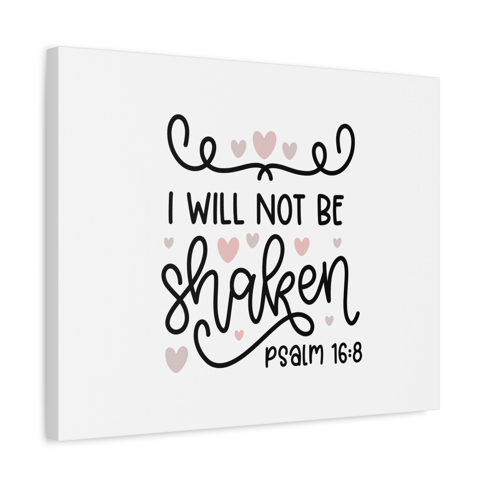 Scripture Canvas I Will Not Be Shaken Psalm 16:8 Christian Wall Art Bible Verse Print Ready to Hang-Express Your Love Gifts