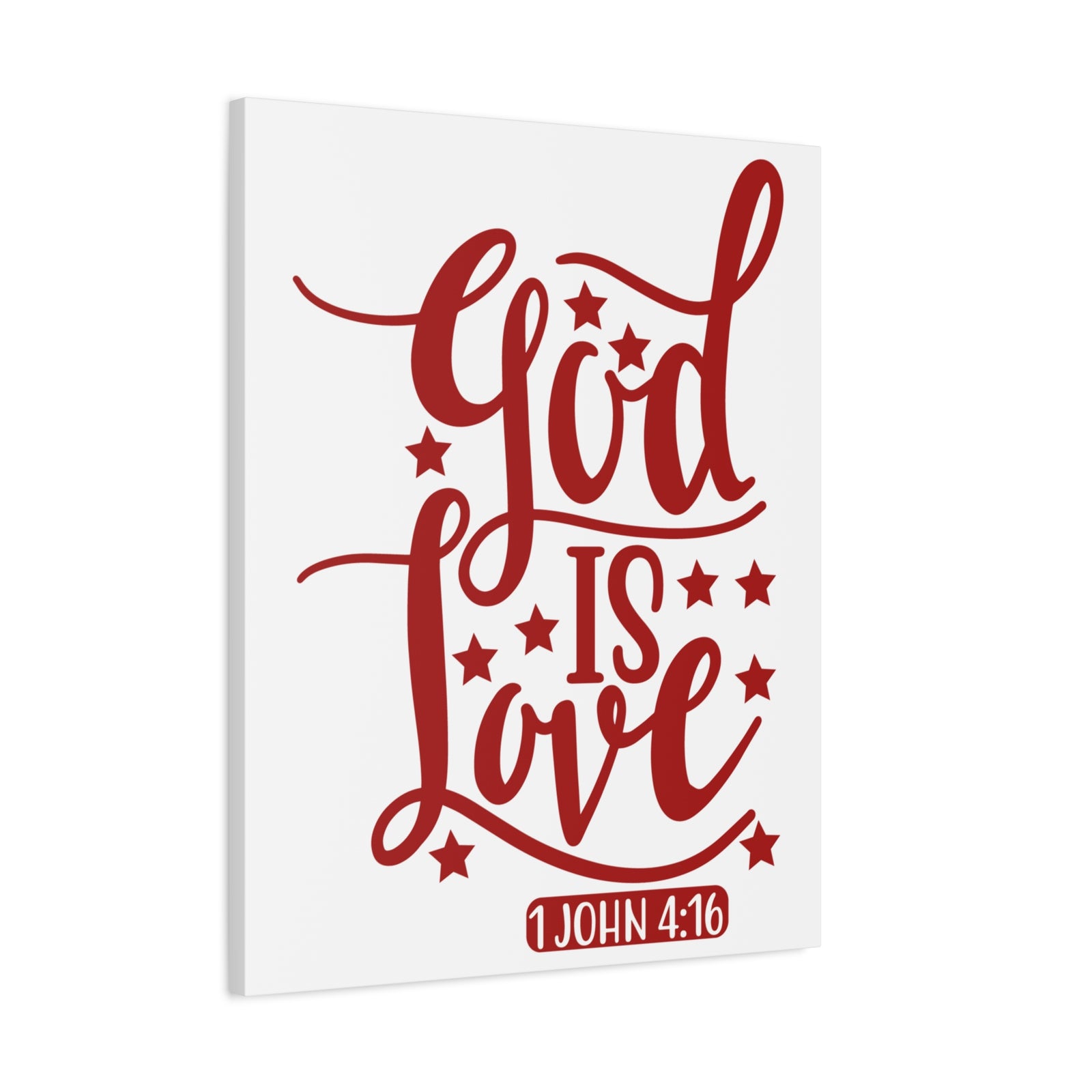 Scripture Canvas 1 John 4:16 God Is Love Christian Wall Art Bible Verse Print Ready to Hang-Express Your Love Gifts