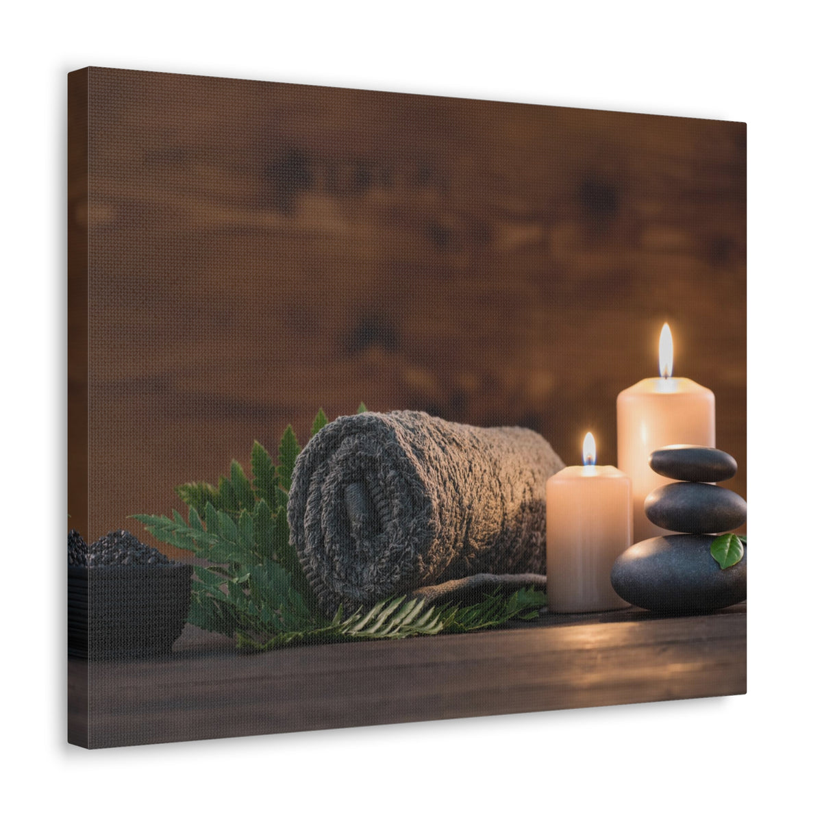Towel on Fern Forest Floral Nature Photography Canvas Wall Art for Home Decor Ready-to-Hang-Express Your Love Gifts