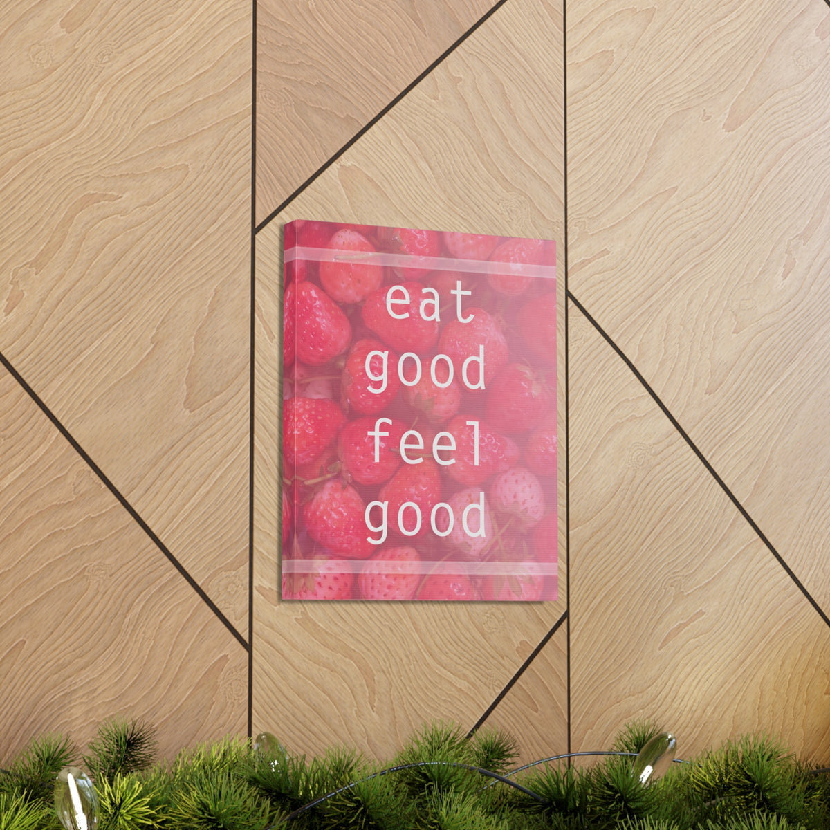 Inspirational Quote Canvas Eat Good Feel Good Motivational Print Ready to Hang Artwork-Express Your Love Gifts