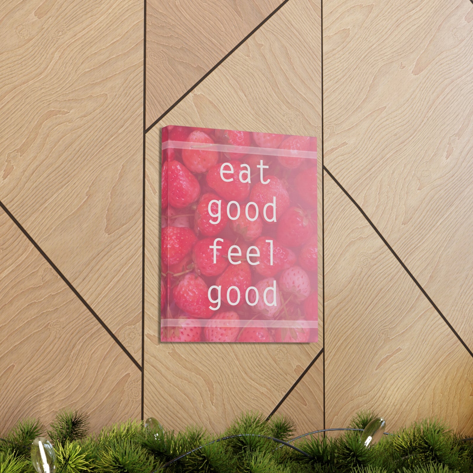 Inspirational Quote Canvas Eat Good Feel Good Motivational Print Ready to Hang Artwork-Express Your Love Gifts