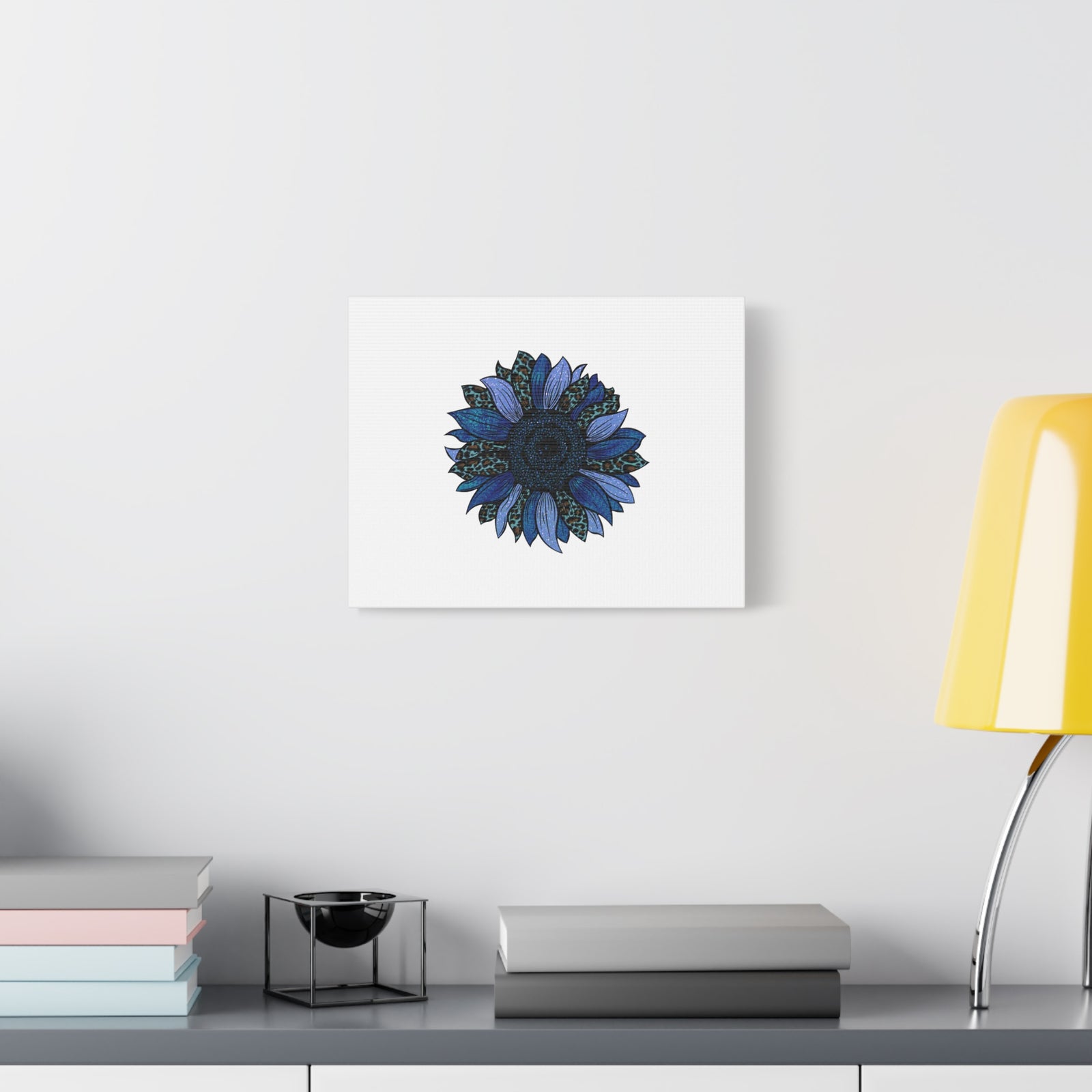 Scripture Canvas Blue Flower Christian Psalms 103:15 Wall Art Bible Verse Print Ready to Hang-Express Your Love Gifts