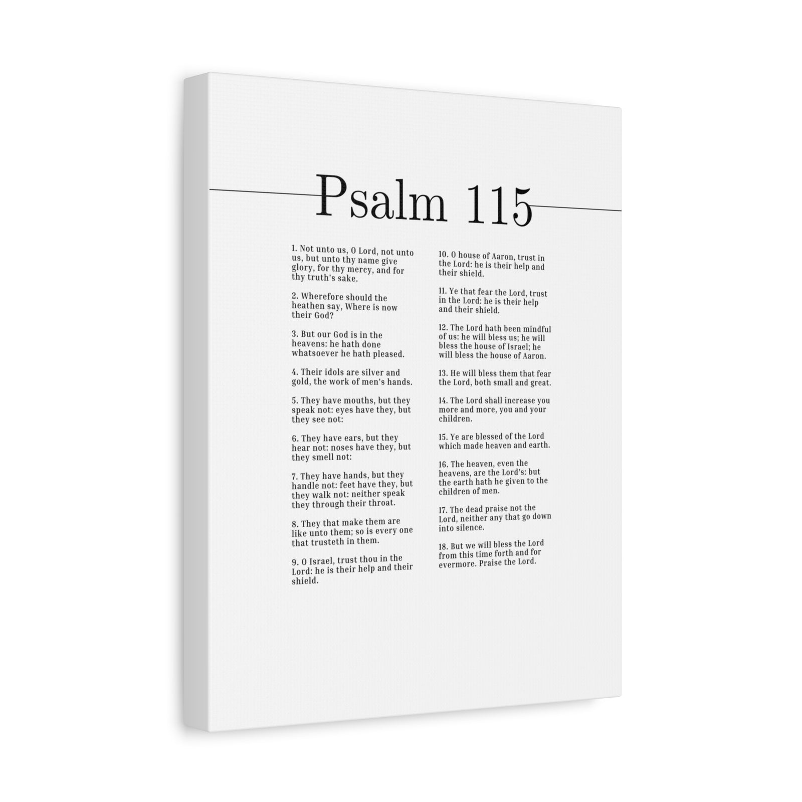 Scripture Canvas Trust In The Lord Psalm 115 Christian Wall Art Bible Verse Print Ready to Hang-Express Your Love Gifts