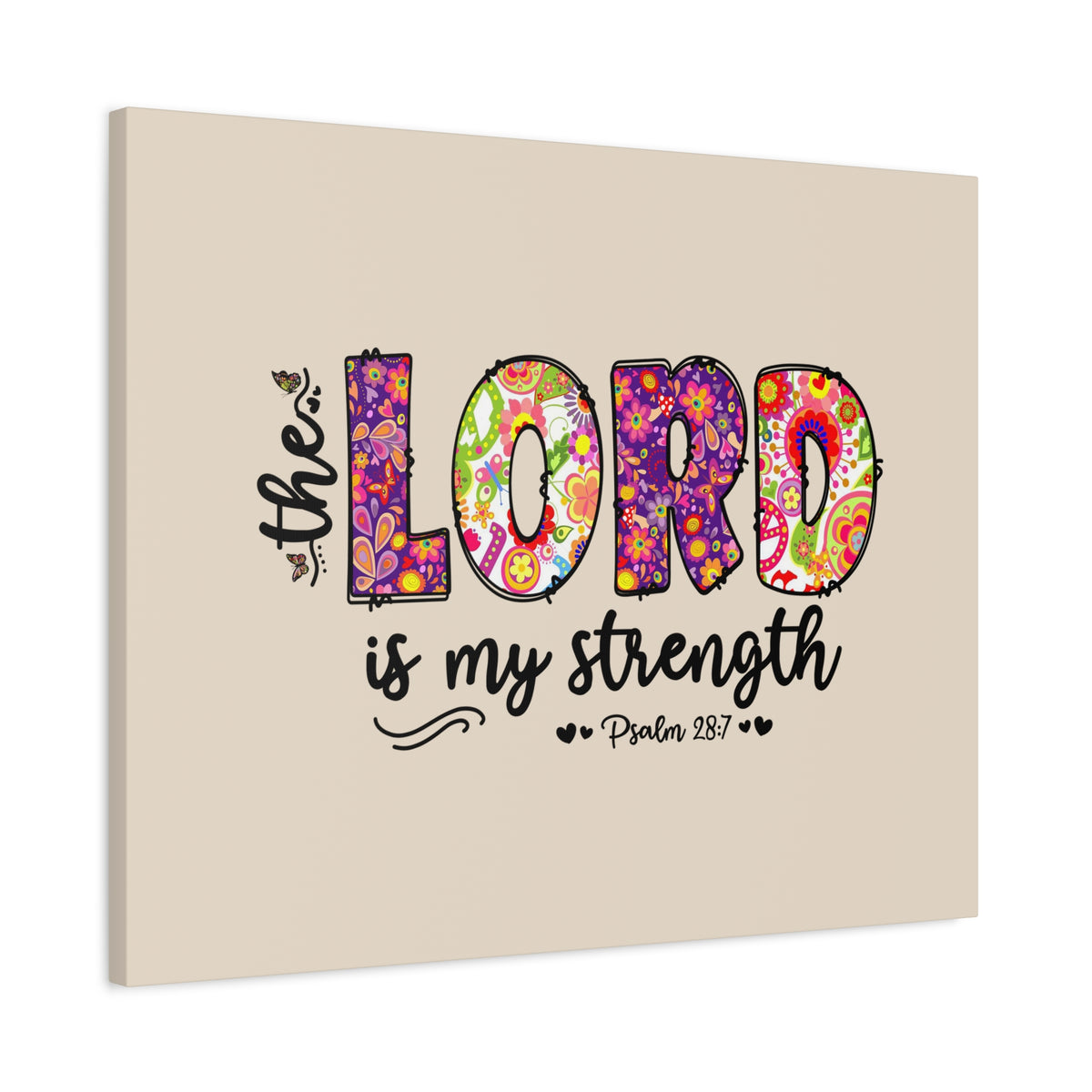 Scripture Walls My Strength Psalm 28:7 Bible Verse Canvas Christian Wall Art Ready to Hang-Express Your Love Gifts