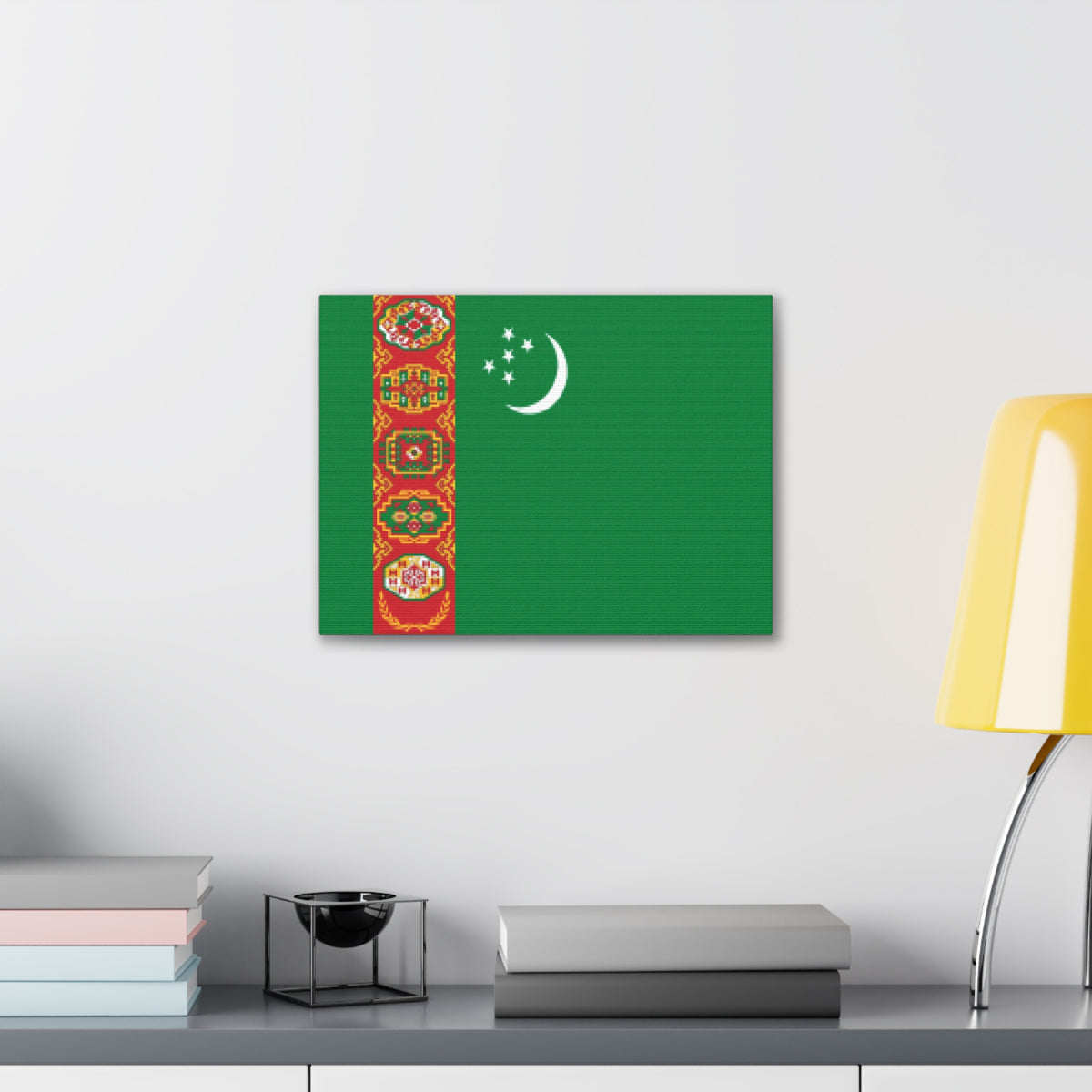 Turkmenistan Country Flag Canvas Vibrant Wall Art Unframed Home Decor-Express Your Love Gifts