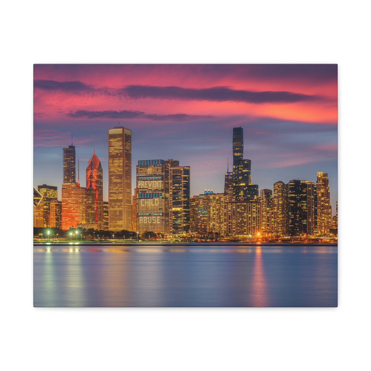 Las Vegas Night Skyline Canvas Artwork High-Quality Breathtaking Stunning Cityscape for Home Decor Ready to Hang-Express Your Love Gifts