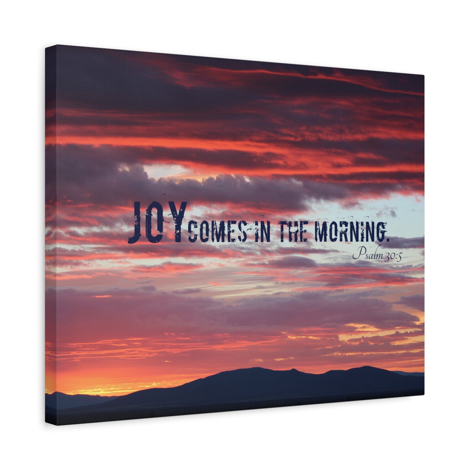 Scripture Canvas Comes In The Morning Psalm 30:5 Christian Wall Art Bible Verse Print Ready to Hang-Express Your Love Gifts