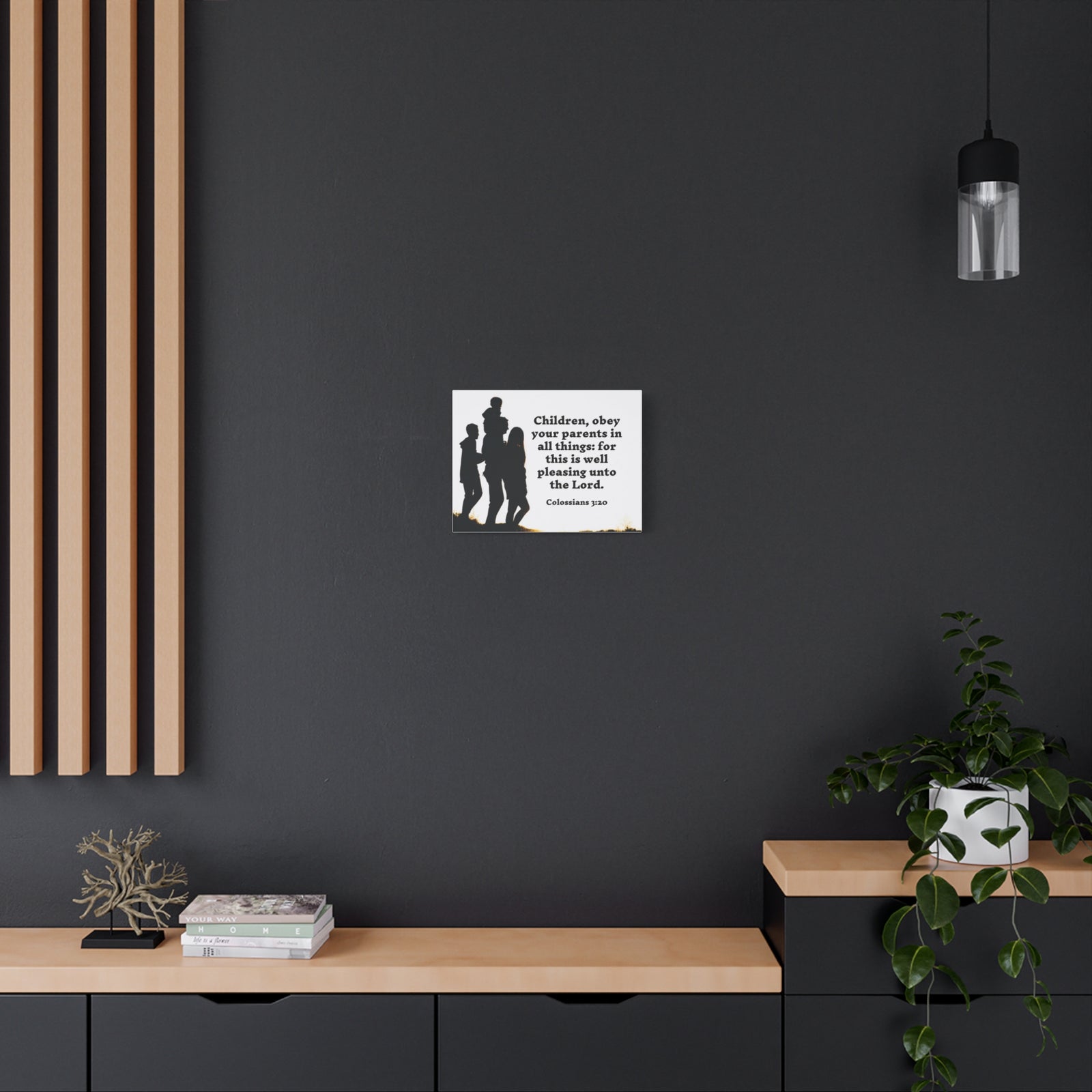 Scripture Walls Obey Your Parents Colossians 3:20 Bible Verse Canvas Christian Wall Art Ready to Hang-Express Your Love Gifts