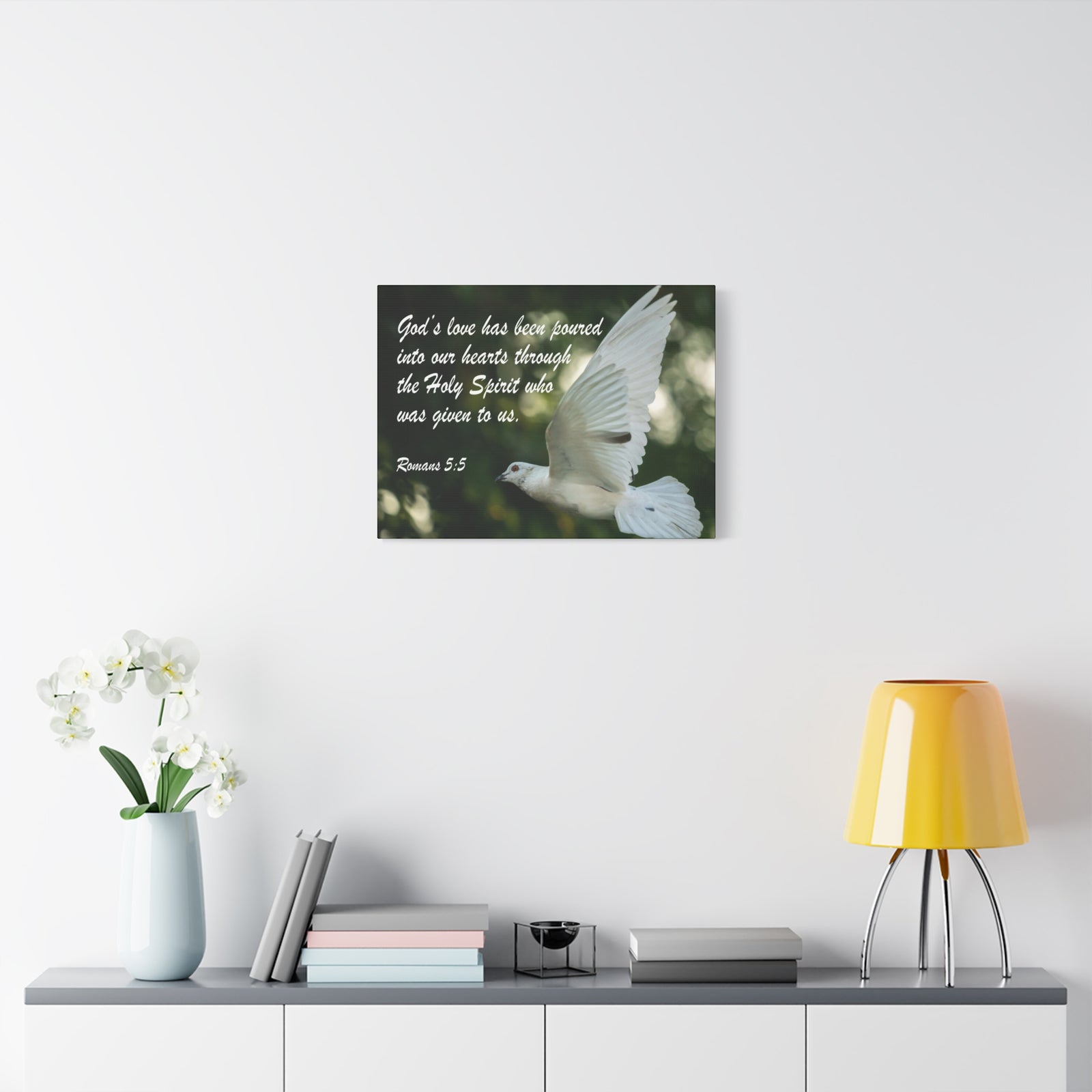 Scripture Canvas God's Love Psalm 103:8 Christian Wall Art Bible Verse Print Ready to Hang-Express Your Love Gifts