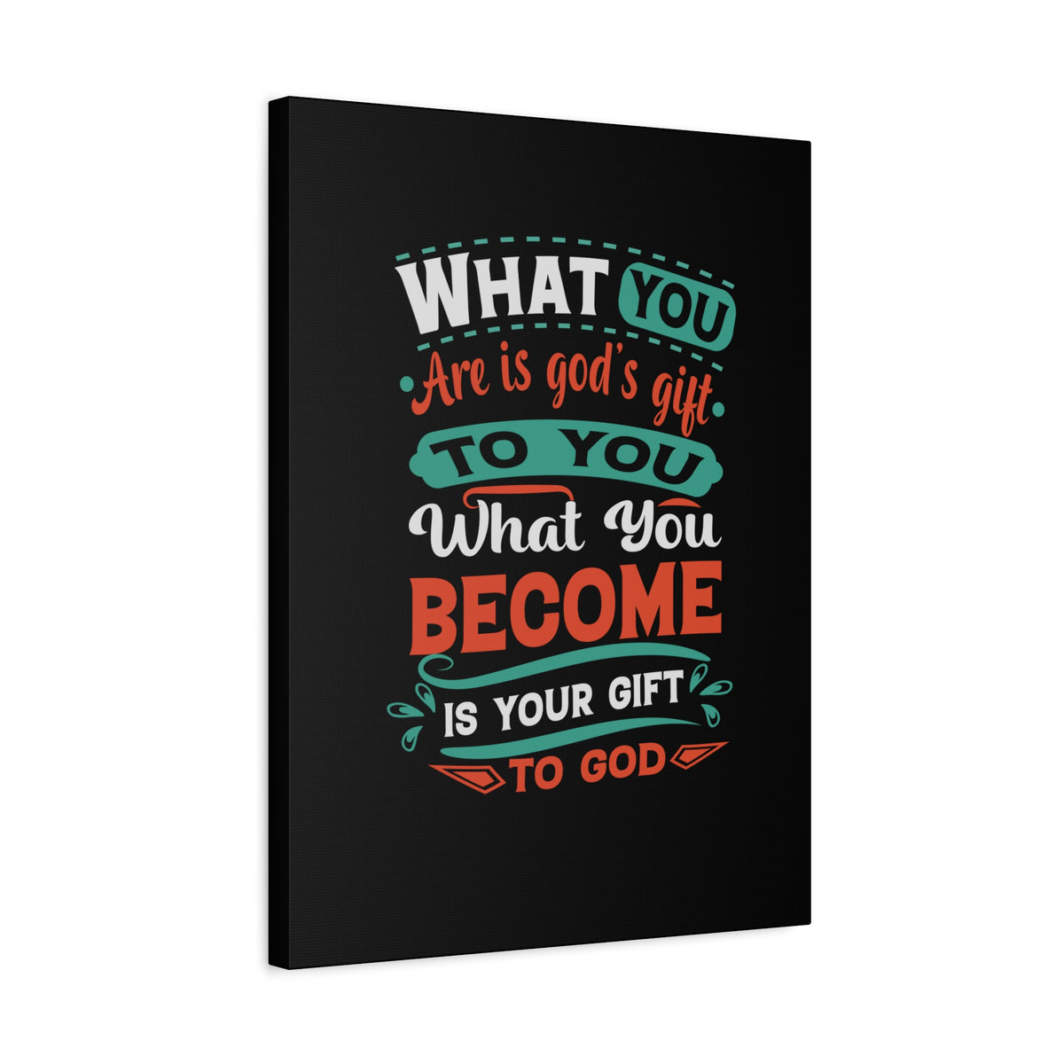 Scripture Canvas God's Gift Psalm 139:13 Black Christian Wall Art Bible Verse Print Ready to Hang-Express Your Love Gifts