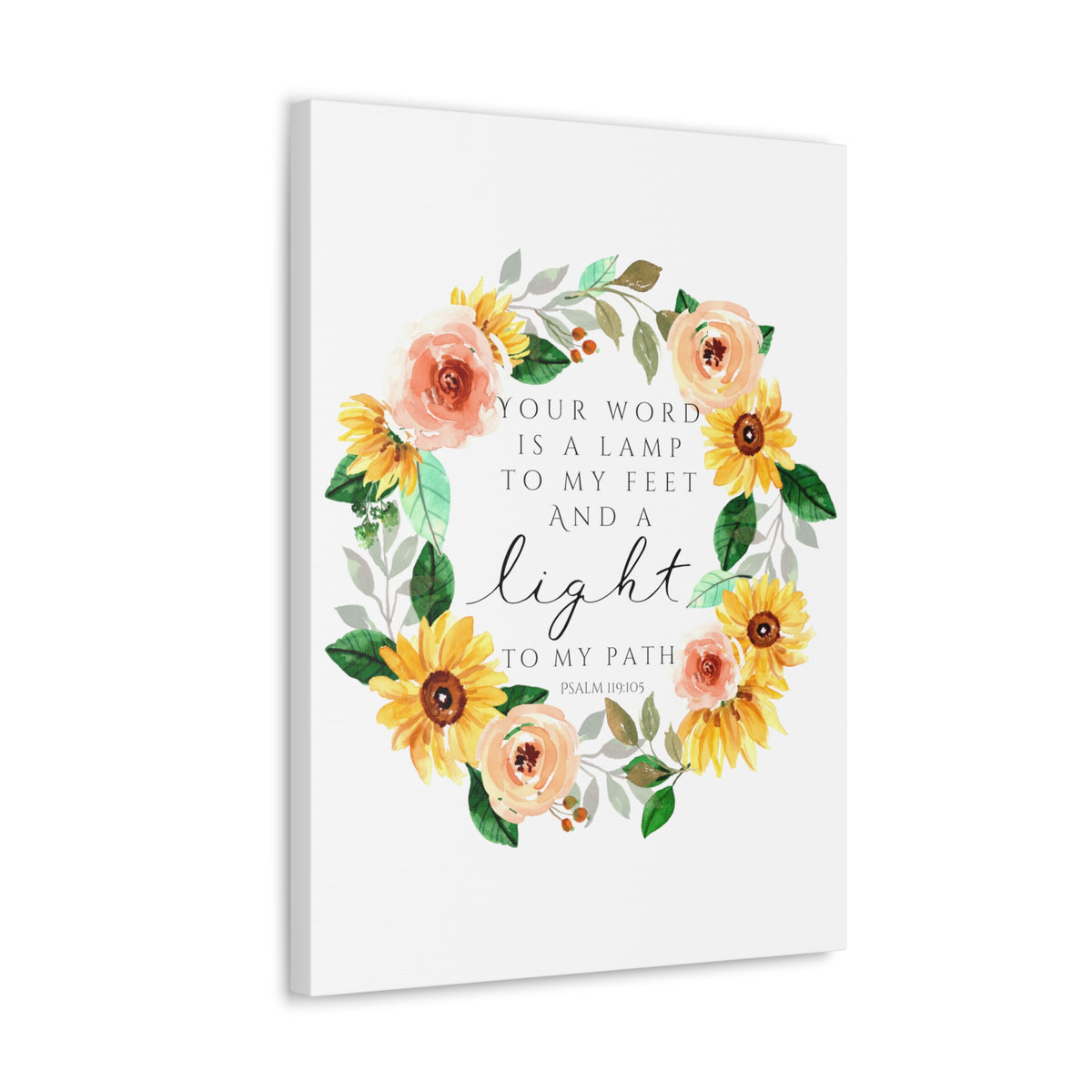 Scripture Walls Psalm 119:105 To My Path Bible Verse Canvas Christian Wall Art Ready to Hang Unframed-Express Your Love Gifts