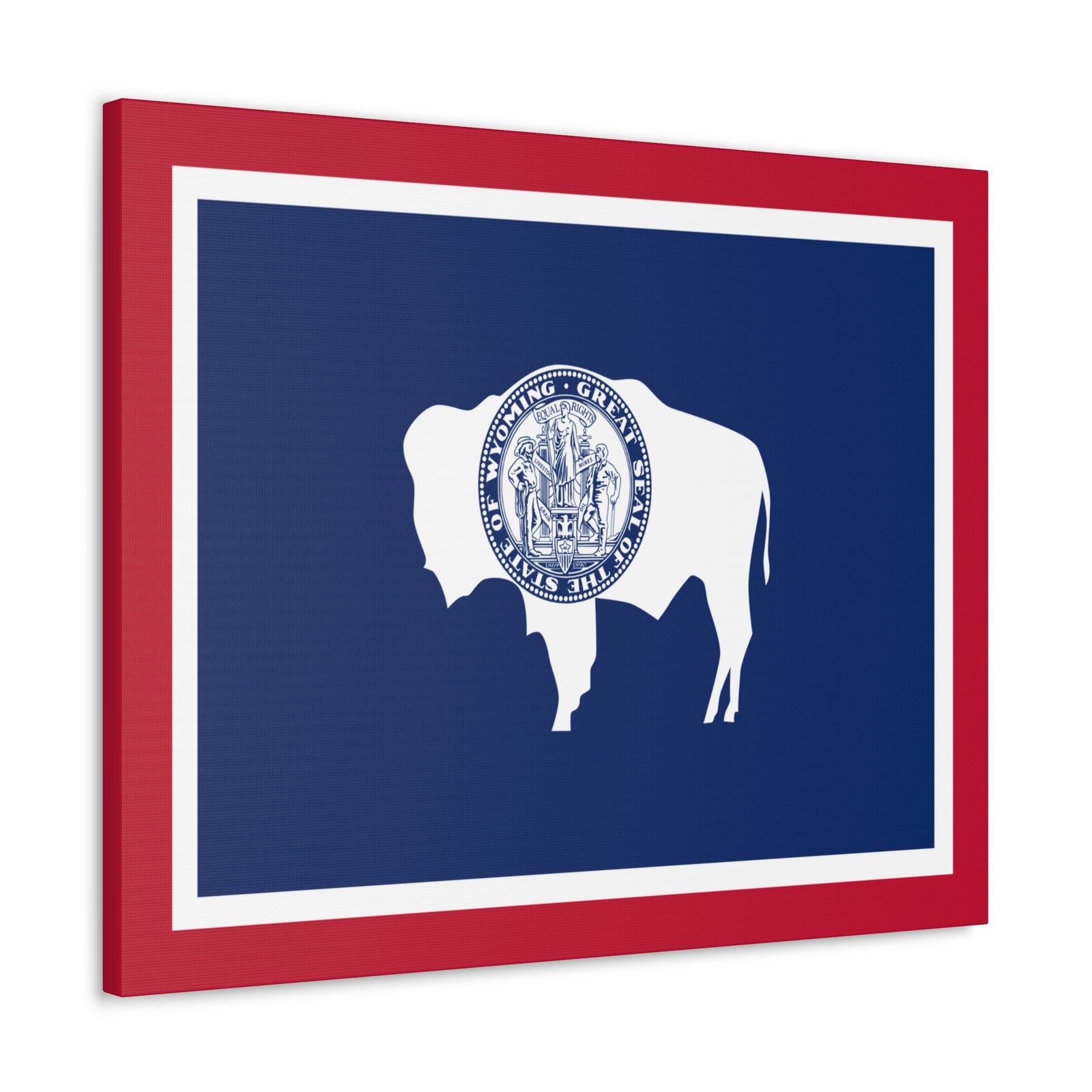 Wyoming Stage Flag Canvas Vibrant Wall Art Unframed Home Decor-Express Your Love Gifts