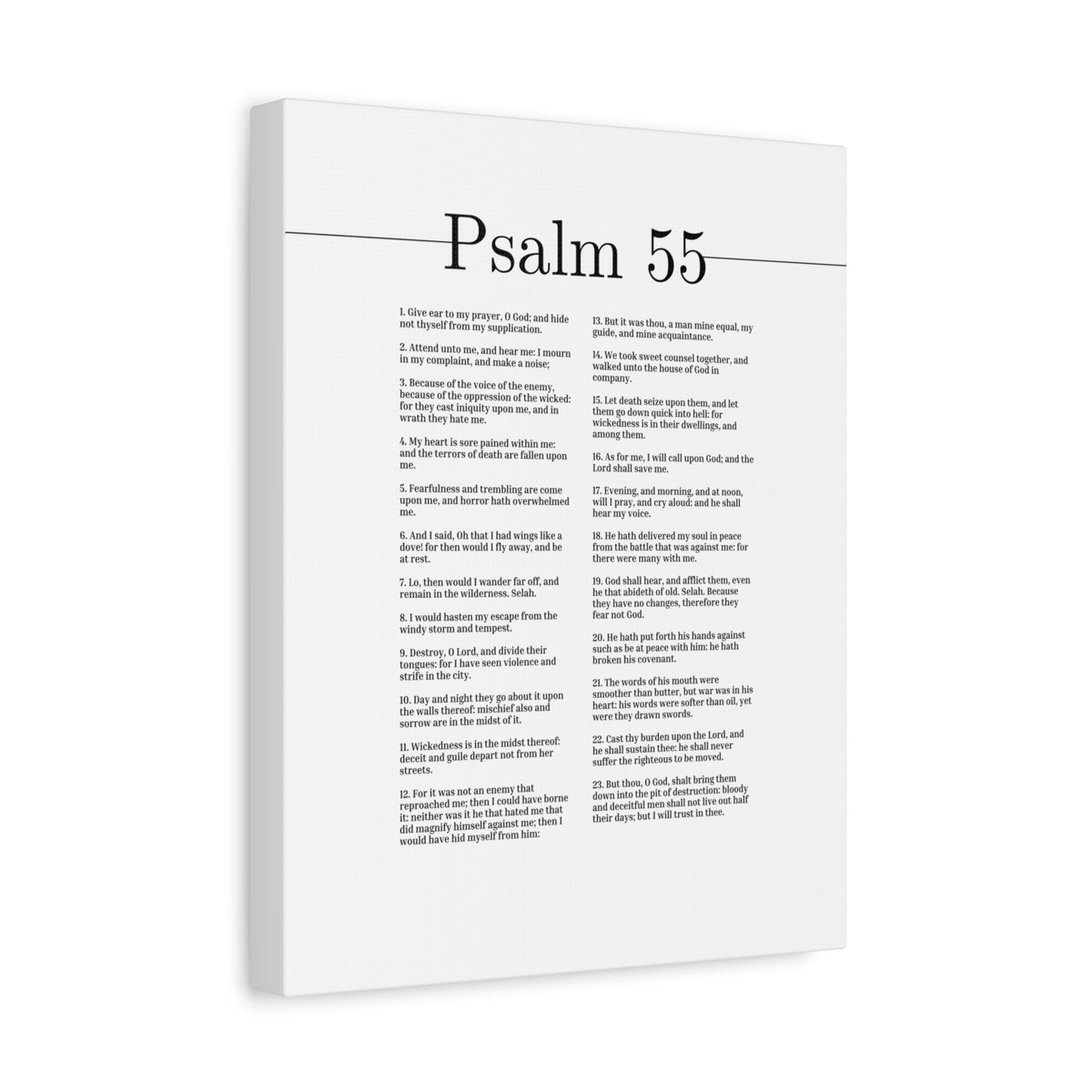 Scripture Canvas The Lord Shall Save Me Psalm 55 Christian Wall Art Bible Verse Print Ready to Hang-Express Your Love Gifts