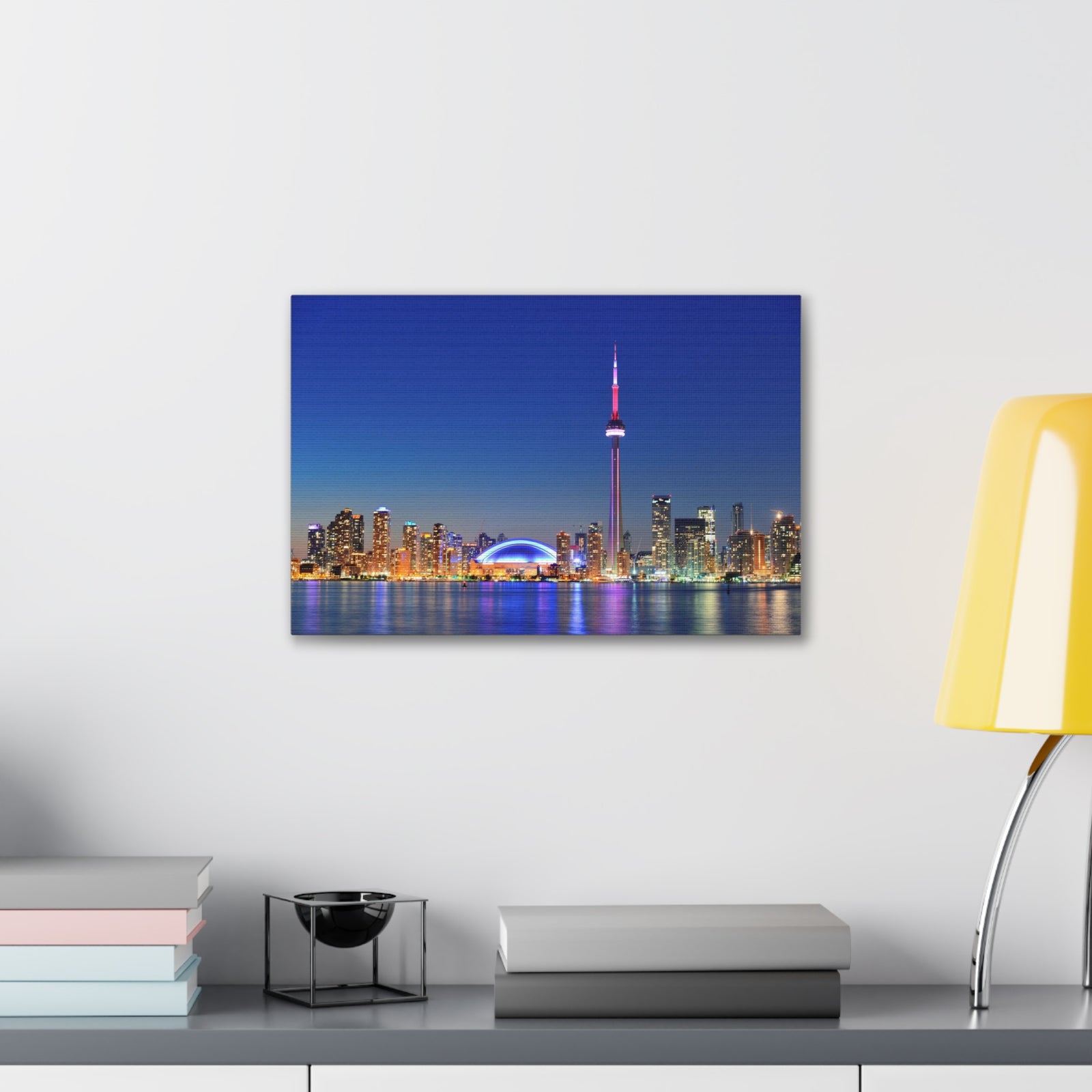 Toronto Night Skyline Canvas Artwork High-Quality Breathtaking Stunning Cityscape for Home Decor Ready to Hang-Express Your Love Gifts