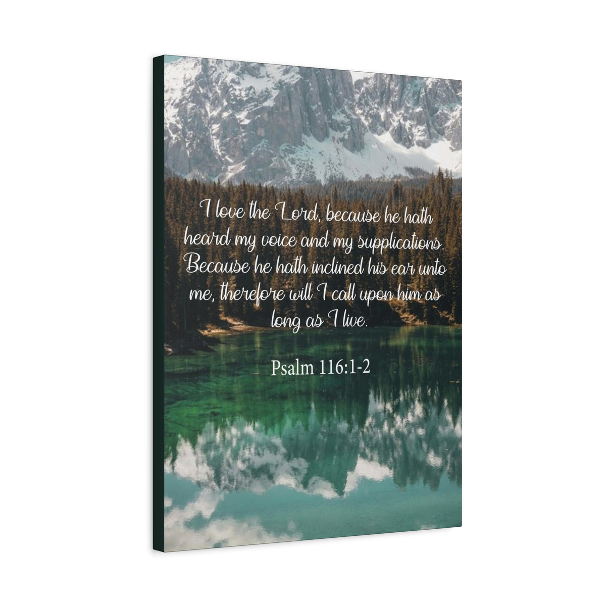 Bible Verse Canvas I Love The Lord Psalm 116:1-2 Christian Home Décor Wall Art Scripture Ready to Hang Faith Print-Express Your Love Gifts