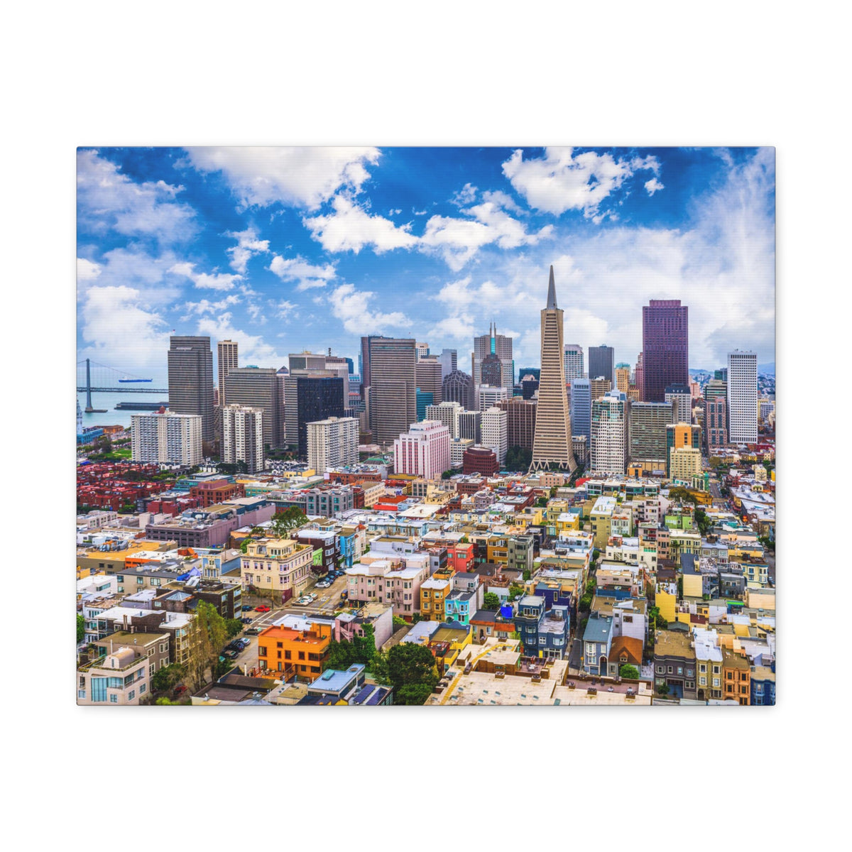 San Francisco Daytime Skyline Canvas Artwork High-Quality Breathtaking Stunning Cityscape for Home Decor Ready to Hang-Express Your Love Gifts