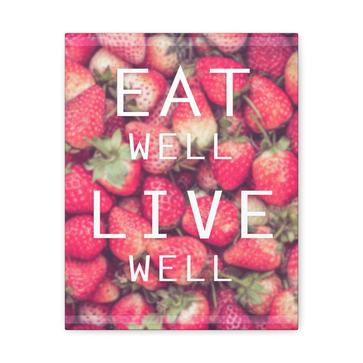 Inspirational Quote Canvas Eat Well Live Well Motivational Print Ready to Hang Artwork-Express Your Love Gifts