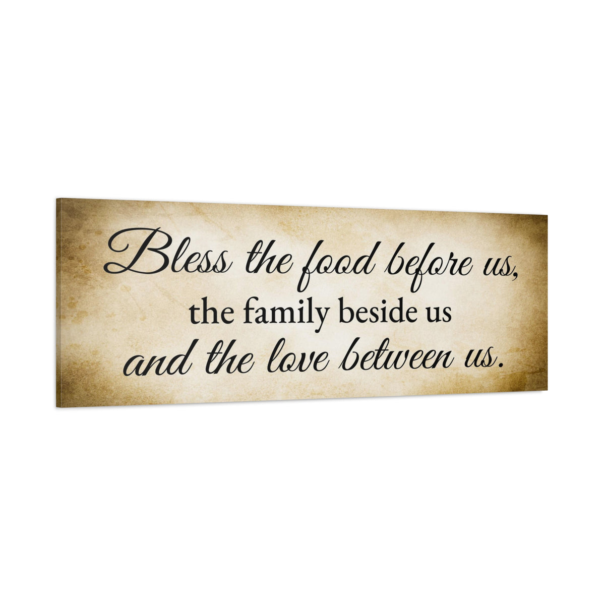 Scripture Walls Bless The Food Gold Bible Verse Canvas Christian Wall Art Ready to Hang Unframed-Express Your Love Gifts