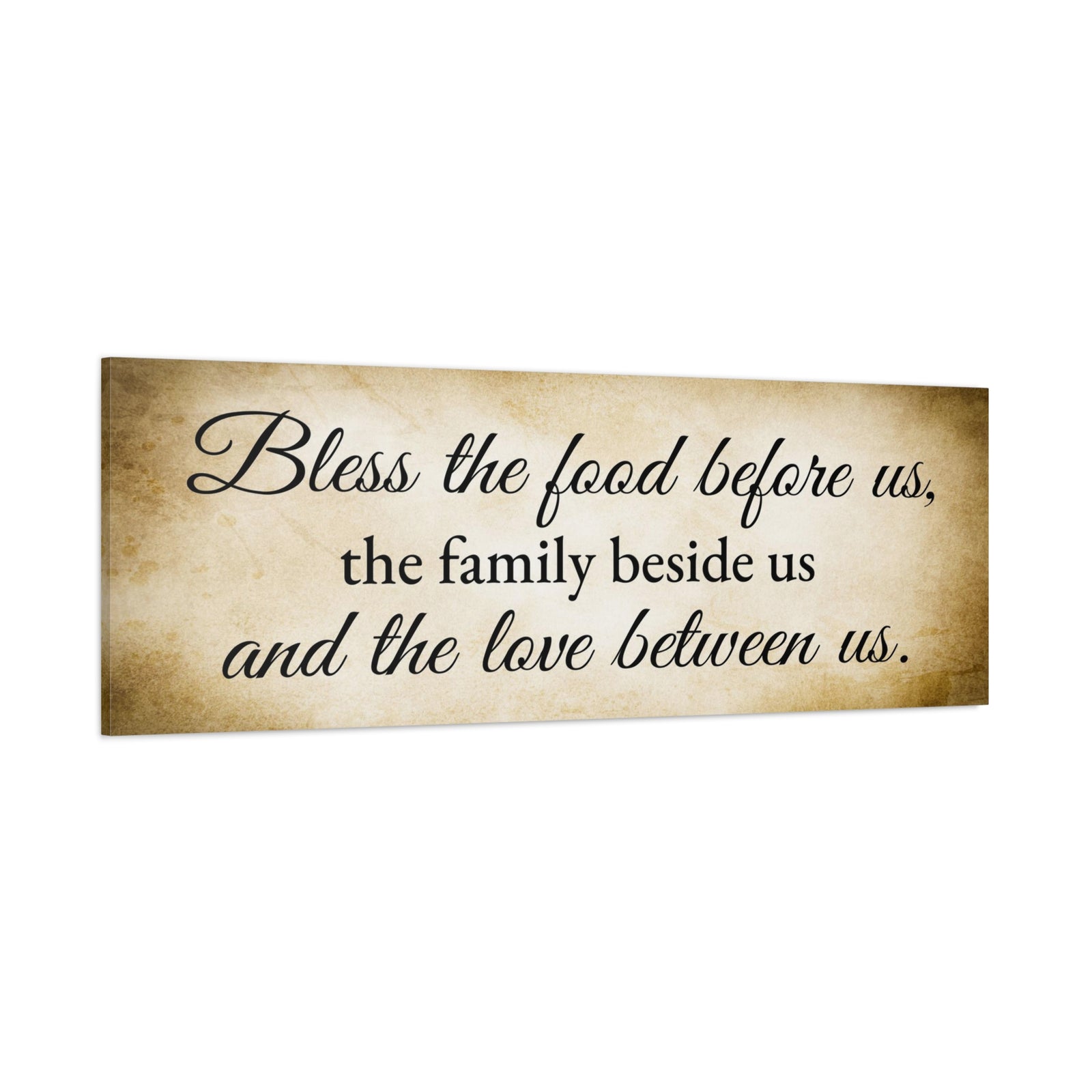 Scripture Walls Bless The Food Gold Bible Verse Canvas Christian Wall Art Ready to Hang Unframed-Express Your Love Gifts