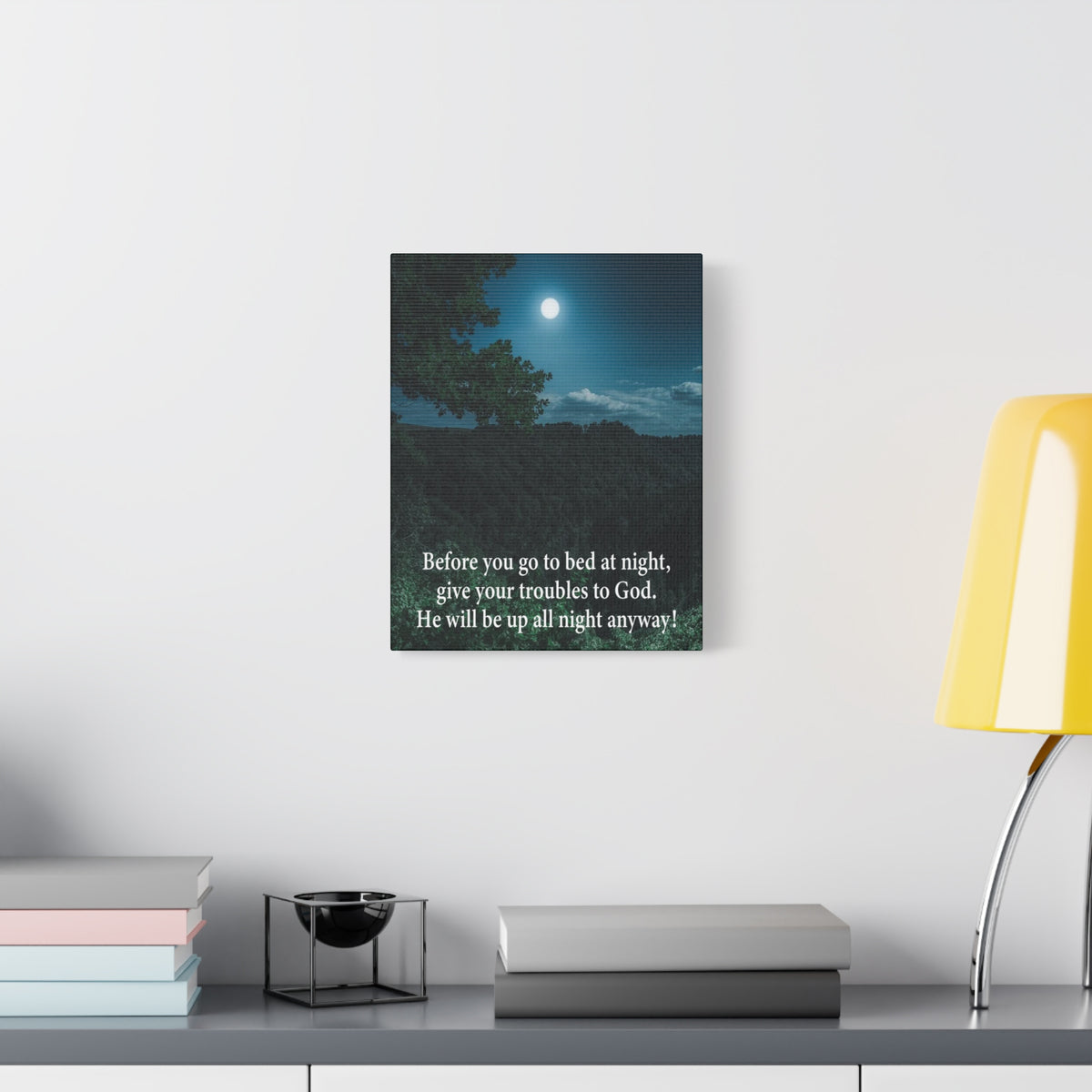 Scripture Walls God Has Your Problems Psalm 55:22 Canvas Bible Verse Christian Wall Art Ready to Hang-Express Your Love Gifts