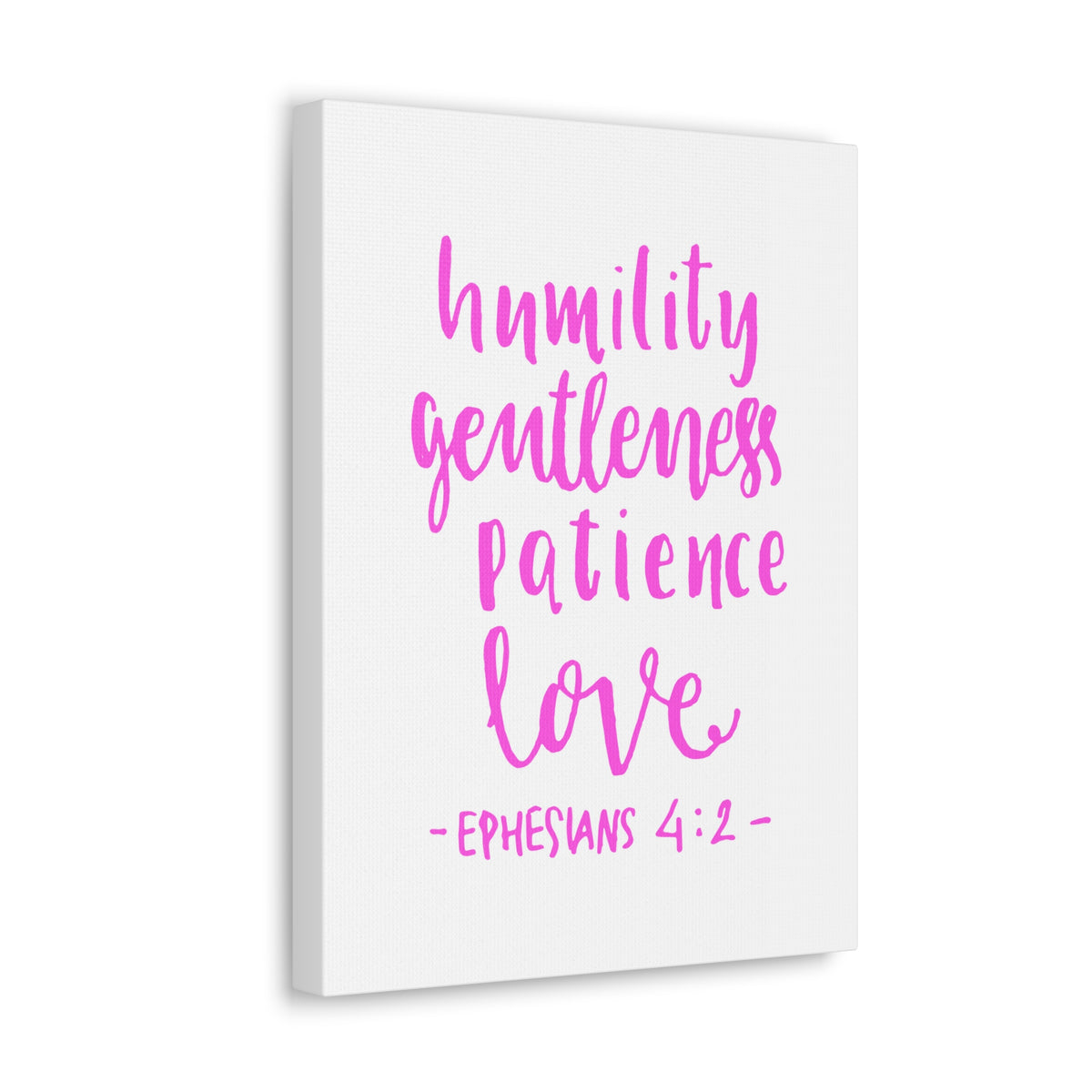 Scripture Walls Humility Gentleness Patience Love Ephesians 4:2 Bible Verse Canvas Christian Wall Art Ready To Hang-Express Your Love Gifts