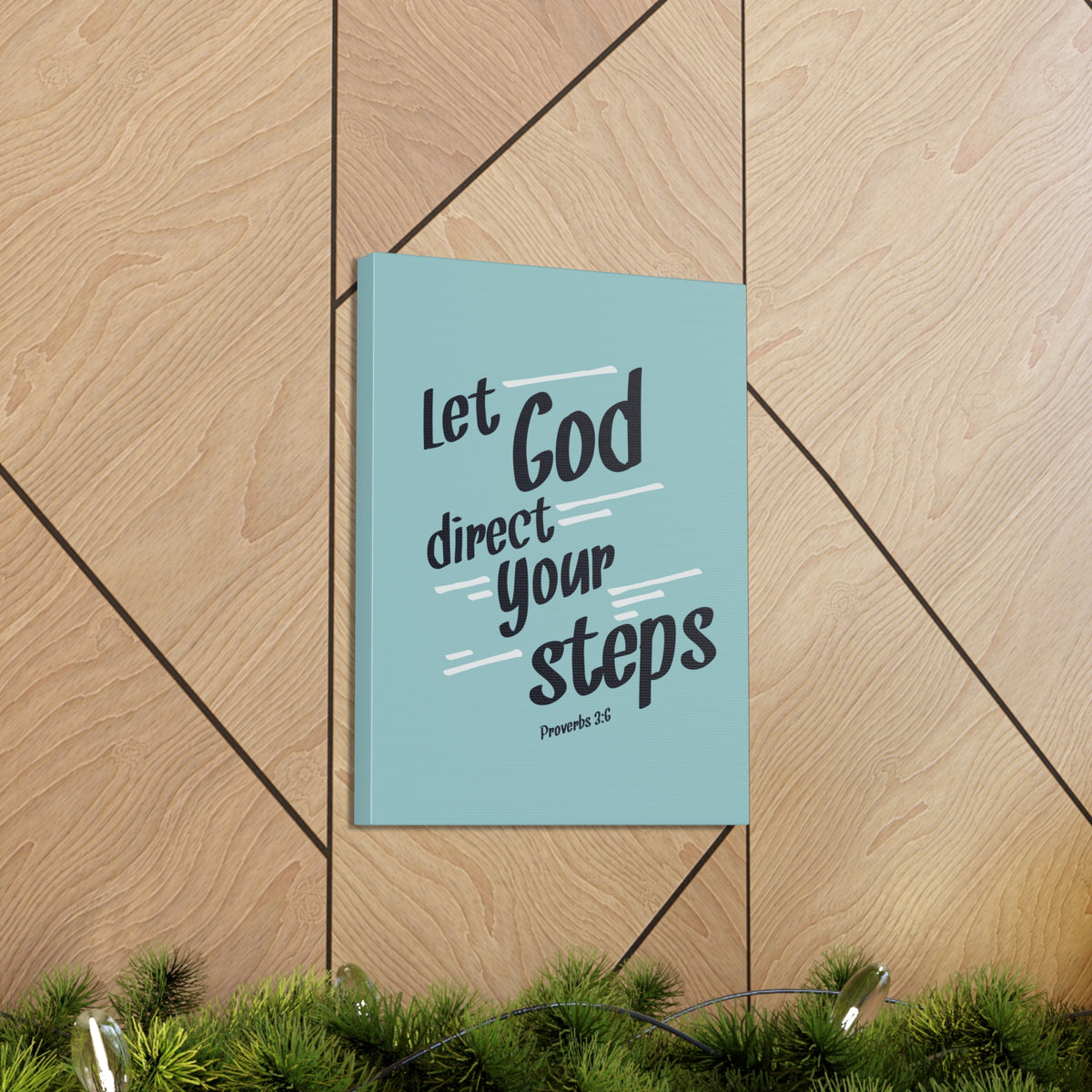 Scripture Walls God Direct Your Steps Proverbs 3:6 Bible Verse Canvas Christian Wall Art Ready to Hang-Express Your Love Gifts