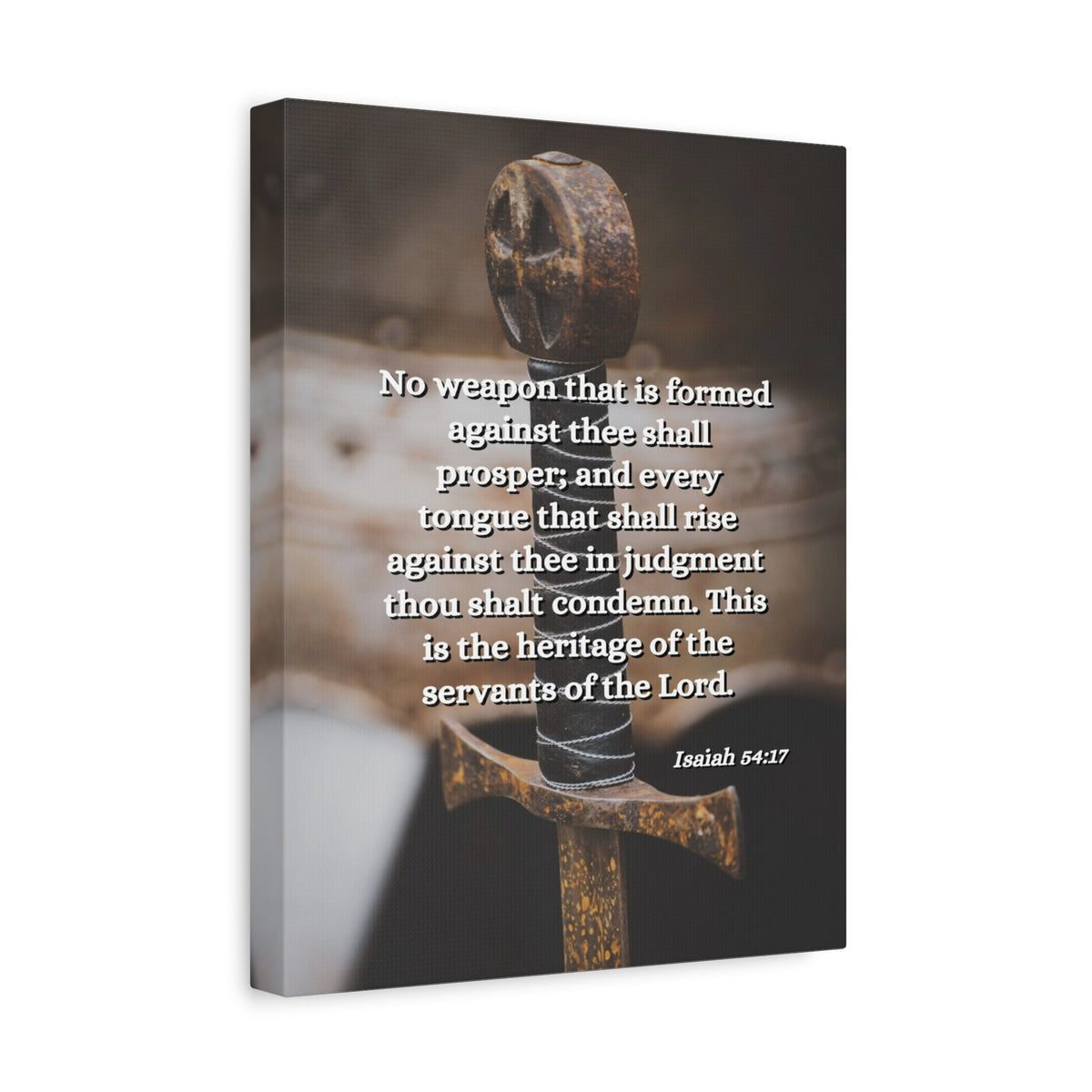 Scripture Walls No Weapon Isaiah 54:17 Bible Verse Canvas Christian Wall Art Ready to Hang-Express Your Love Gifts