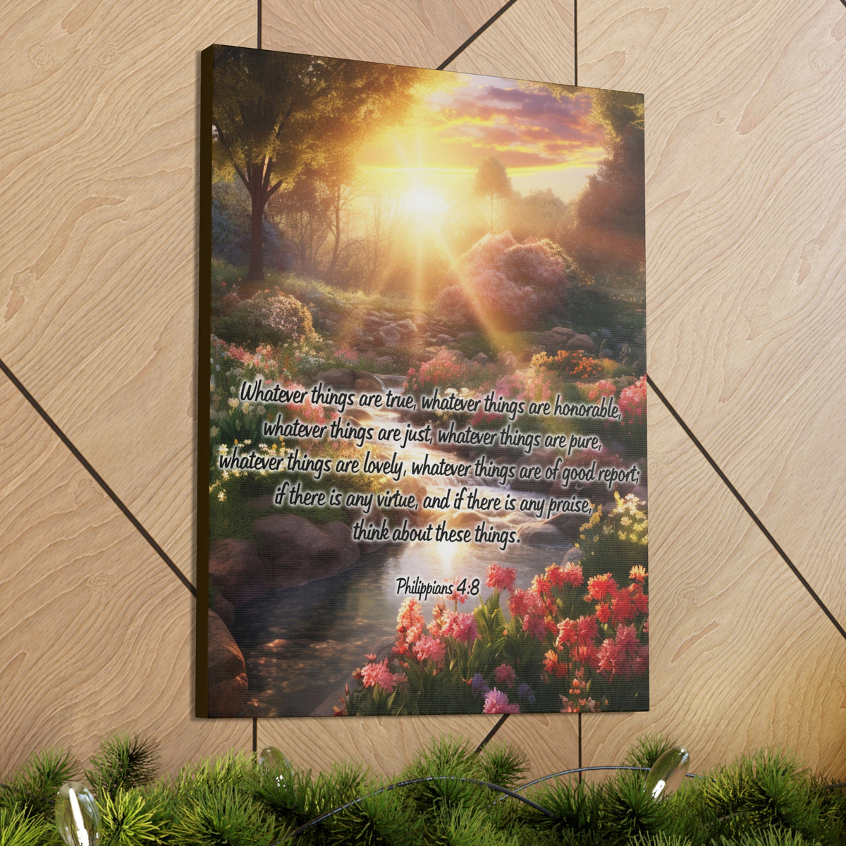 Scripture Walls Whatever Things Philippians 4:8 Christian Wall Art Print Ready to Hang Unframed-Express Your Love Gifts