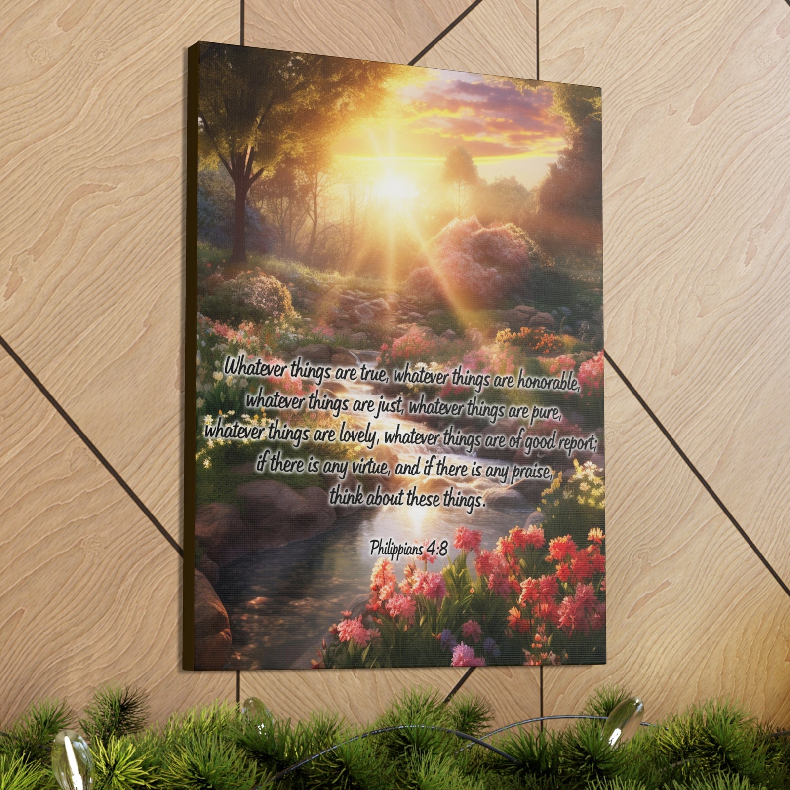 Scripture Walls Whatever Things Philippians 4:8 Christian Wall Art Print Ready to Hang Unframed-Express Your Love Gifts