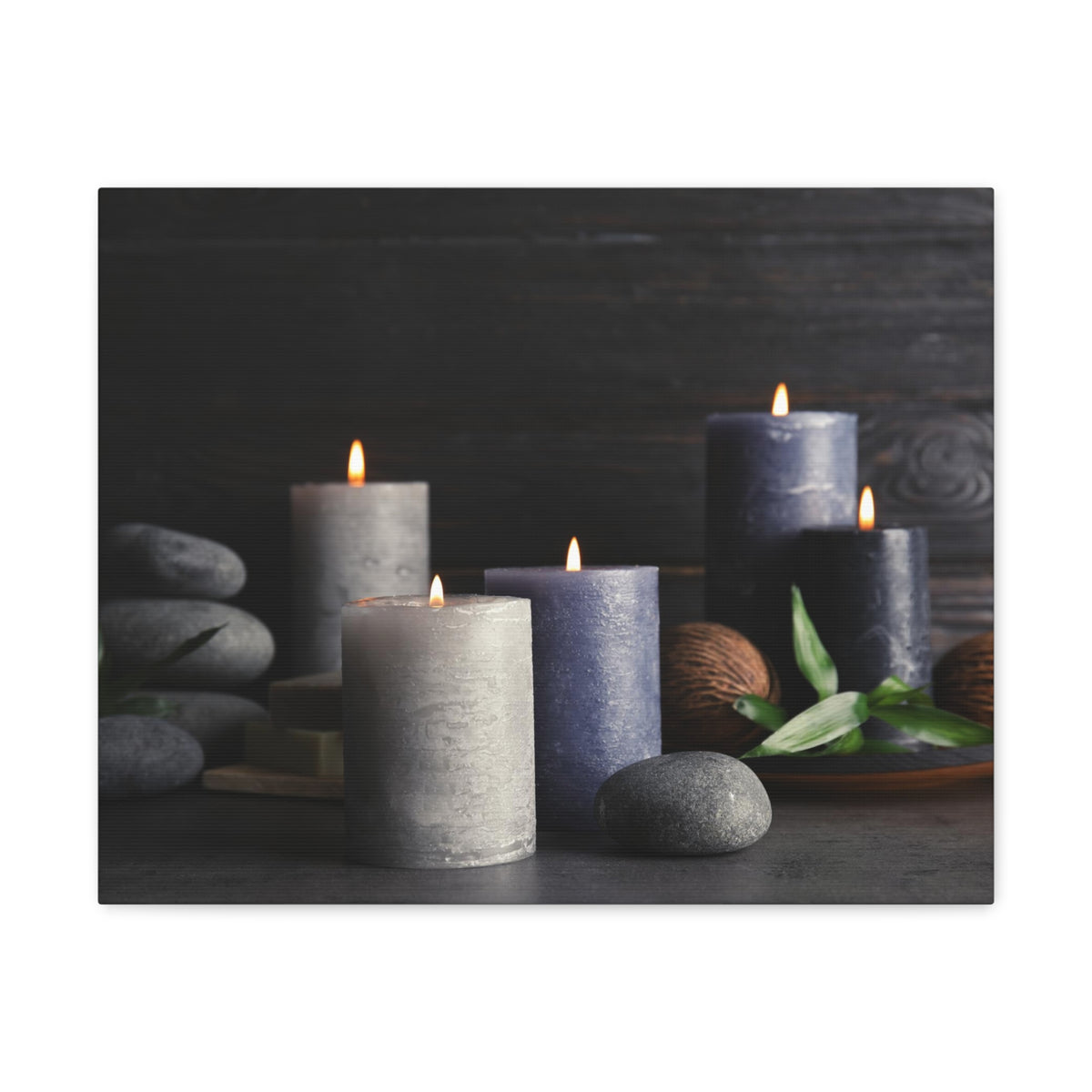Candles on Table Forest Floral Nature Photography Canvas Wall Art for Home Decor Ready-to-Hang-Express Your Love Gifts
