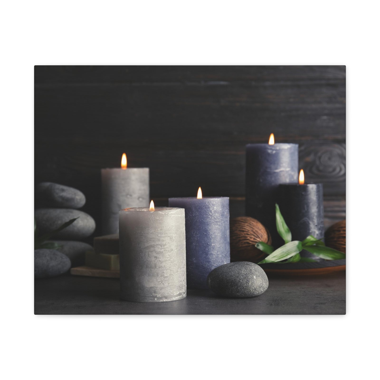 Candles on Table Forest Floral Nature Photography Canvas Wall Art for Home Decor Ready-to-Hang-Express Your Love Gifts