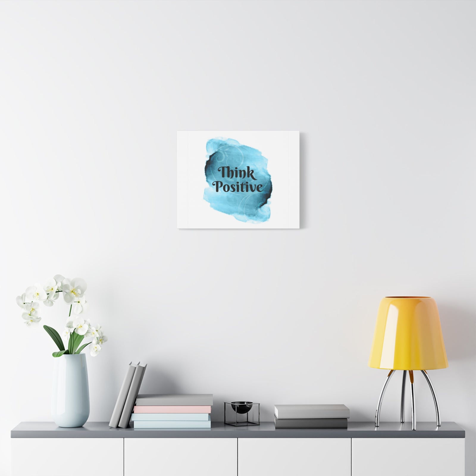 Inspirational Quote Canvas Think Positive Wall Art Motivational Motto Inspiring Prints Artwork Decor Ready to Hang-Express Your Love Gifts